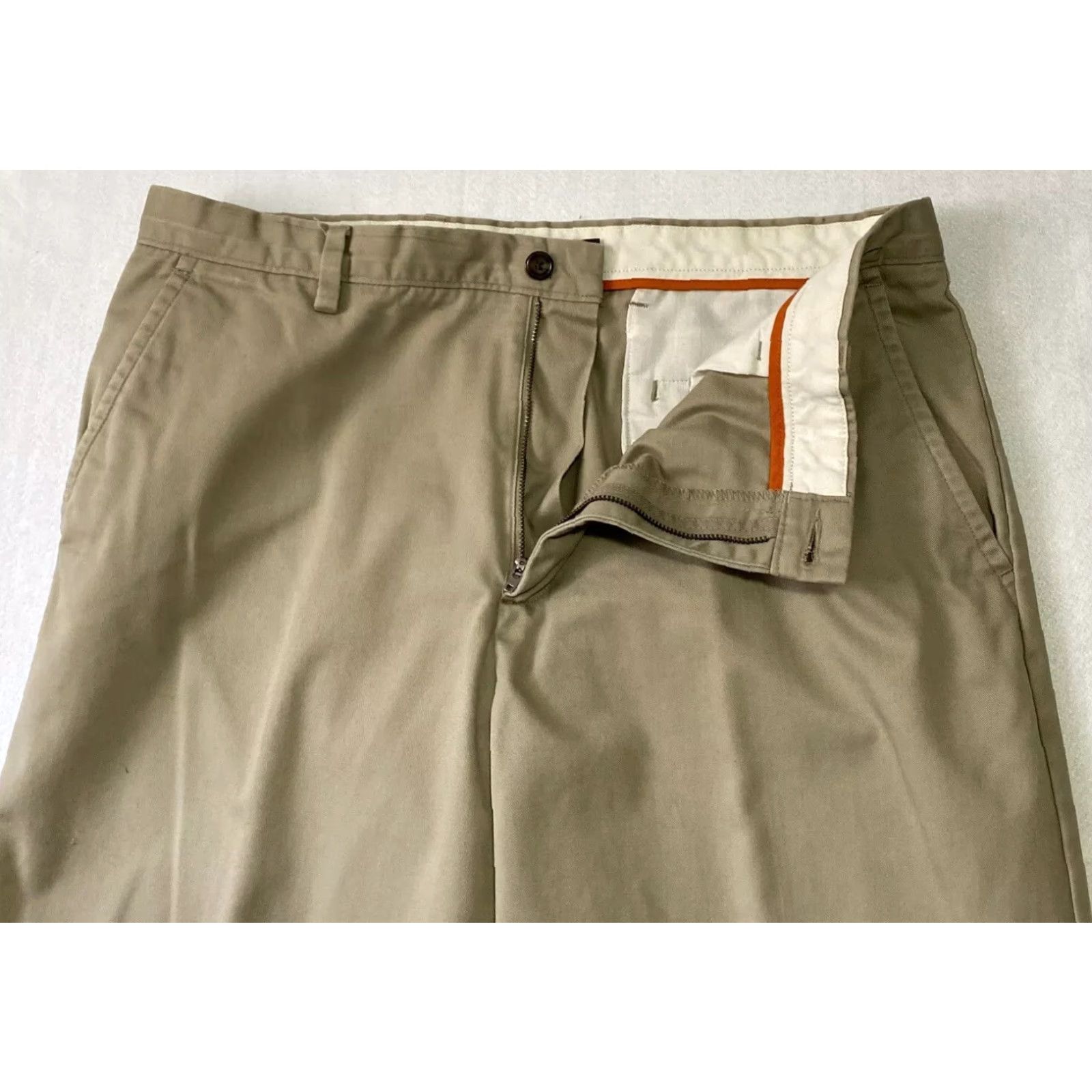 Dockers VINTAGE Dockers Pants Mens 38x34 Straight Fit Flat Front Dark Tan Casual / 26-12 Size US 38 / EU 54 - 4 Thumbnail