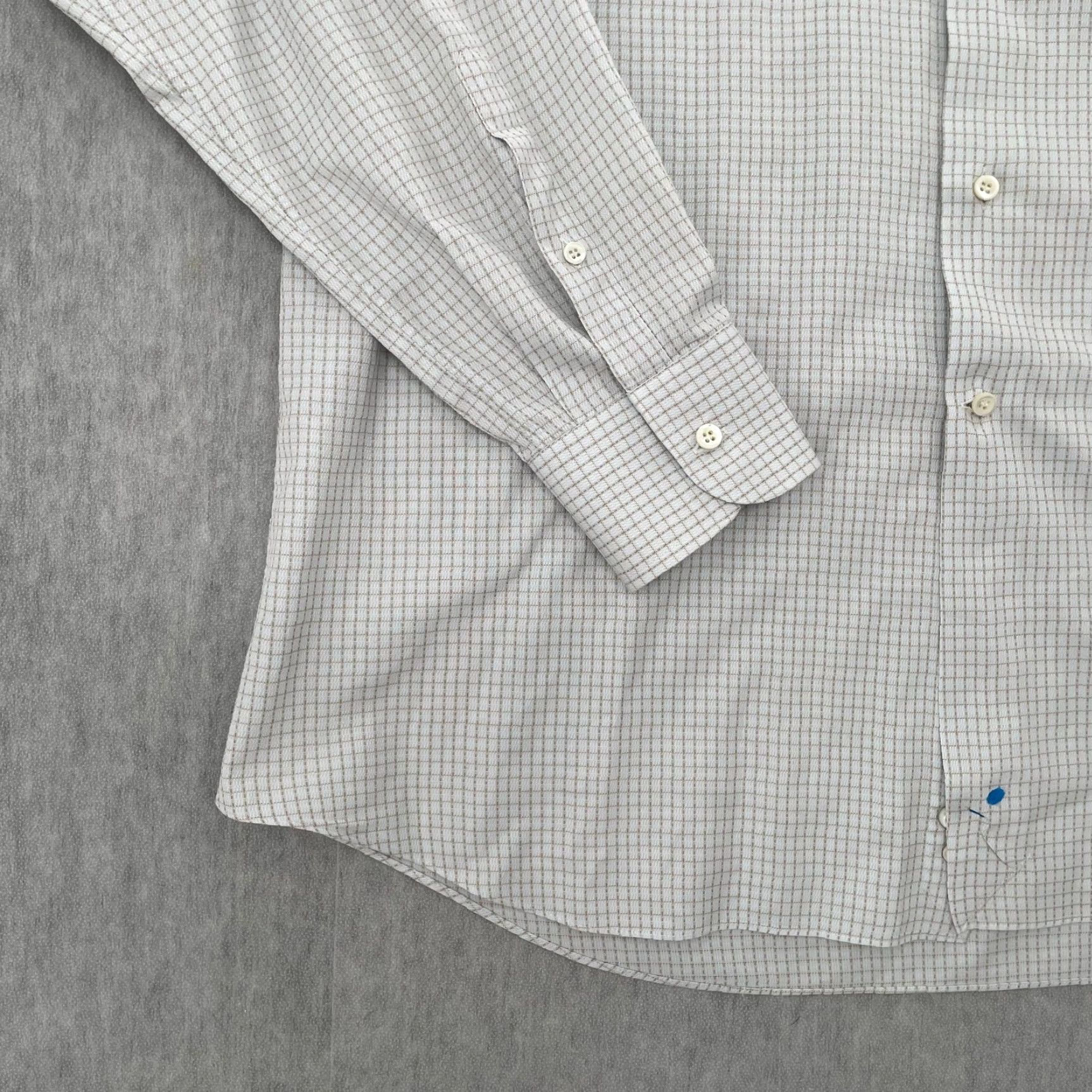 Ermenegildo Zegna VINTAGE Ermenegildo Zegna Shirt Mens Long Sleeve Button Up 16.5/42 Blue Checkered Casual Business Size US L / EU 52-54 / 3 - 4 Thumbnail