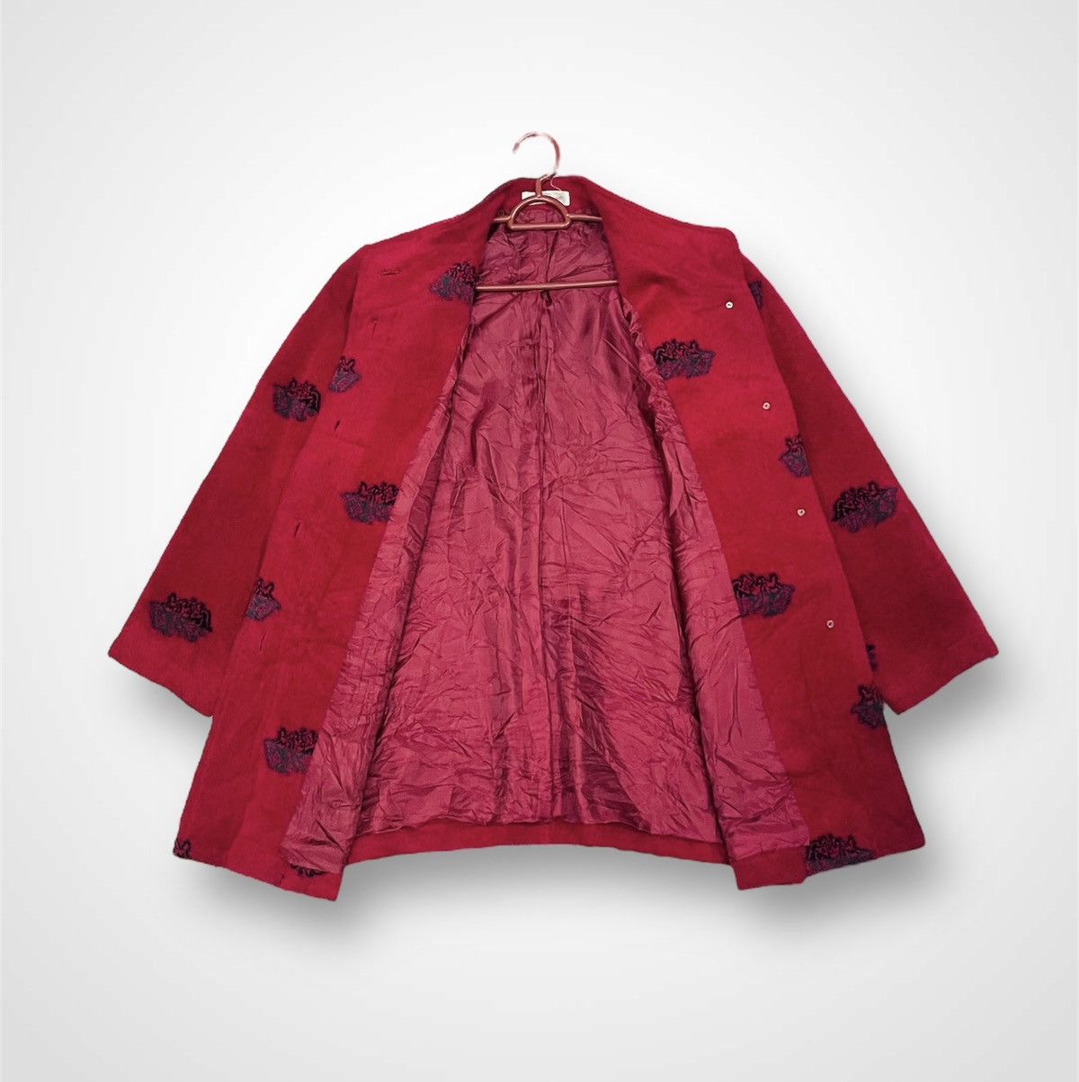 Japanese Brand Madame Clean Heart Button Up Wool Jacket (12) Size L / US 10 / IT 46 - 3 Thumbnail