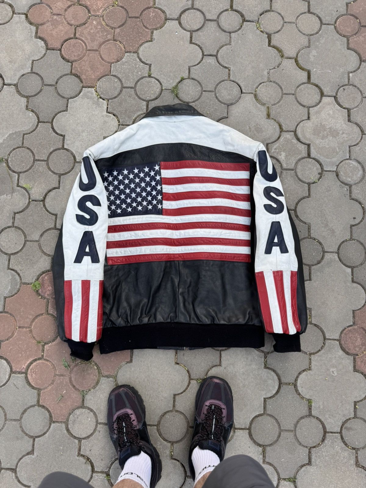 Vintage Vintage Crazy USA Genuine Leather Jacket Size US XXL / EU 58 / 5 - 3 Thumbnail
