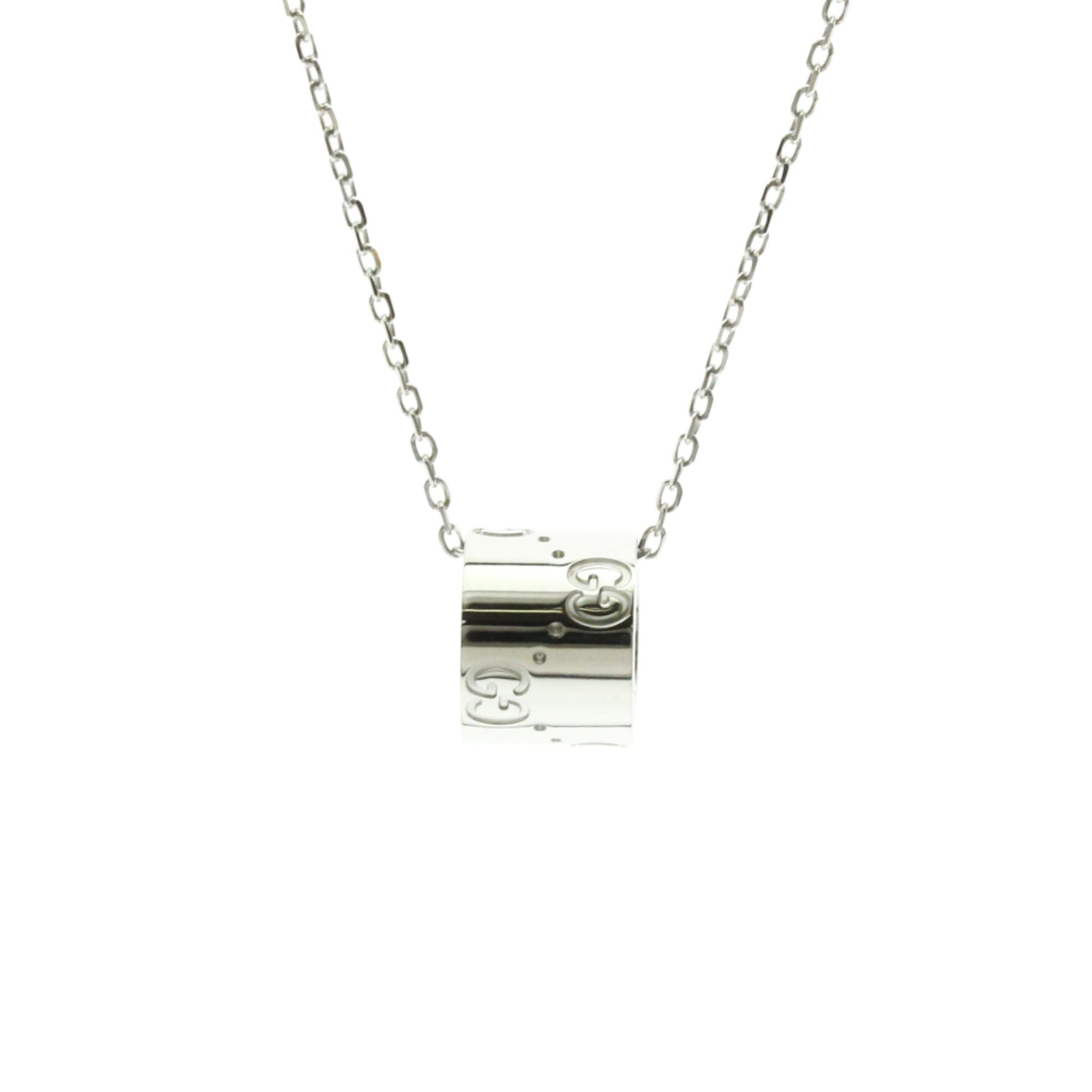 Gucci Gucci Icon Necklace White Gold (18K) No Stone Men,Women Fashion Pendant Necklace (Silver) Size ONE SIZE - 1 Thumbnail