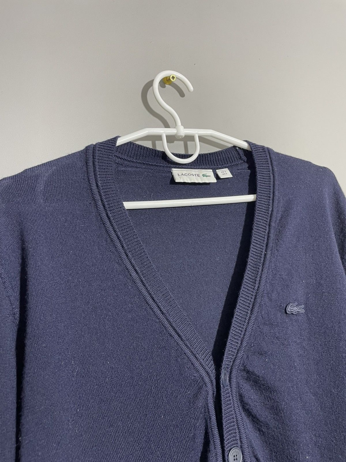 Lacoste × Vintage Lacoste Navy Blue Wool Cardigan size S Size US S / EU 44-46 / 1 - 3 Thumbnail