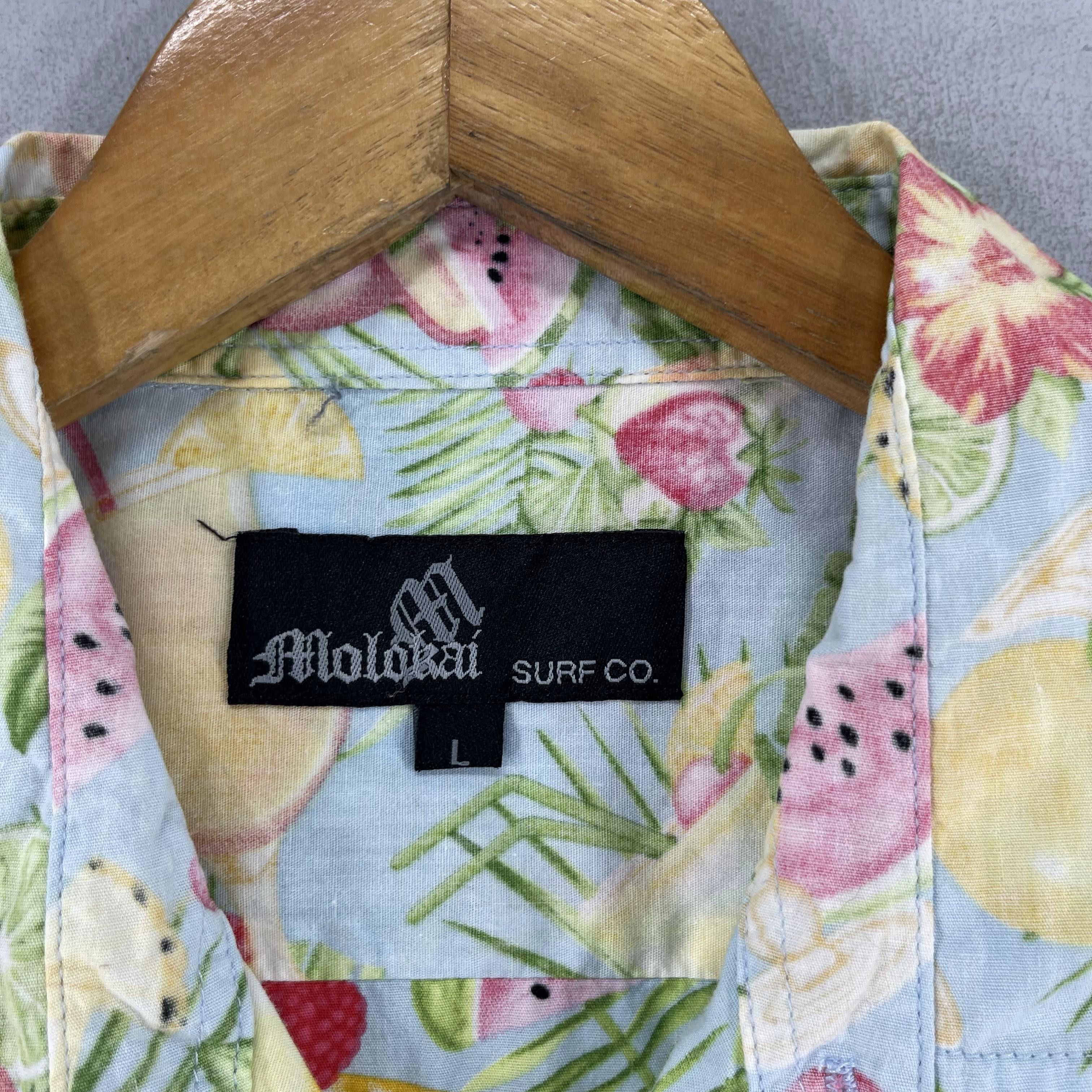 Japanese Brand Hawaiian Tropical Beach Party Motive Over Print Shirt Size US L / EU 52-54 / 3 - 6 Thumbnail
