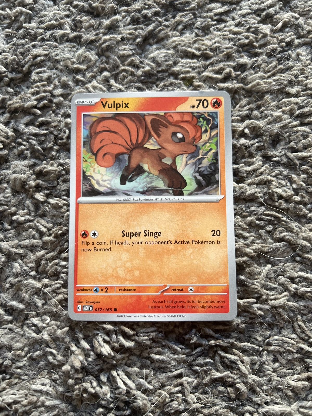 Pokemon 2023 Pokémon Vulpix Basic Card Size ONE SIZE - 1 Thumbnail