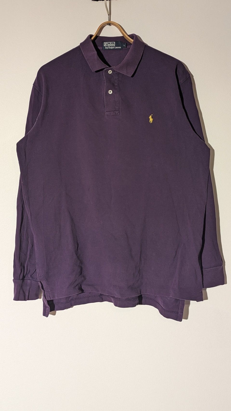 Polo Ralph Lauren 👕 Polo Ralph Lauren Long Sleeve Polo Shirt – Purple (Size L) Size US L / EU 52-54 / 3 - 1 Thumbnail