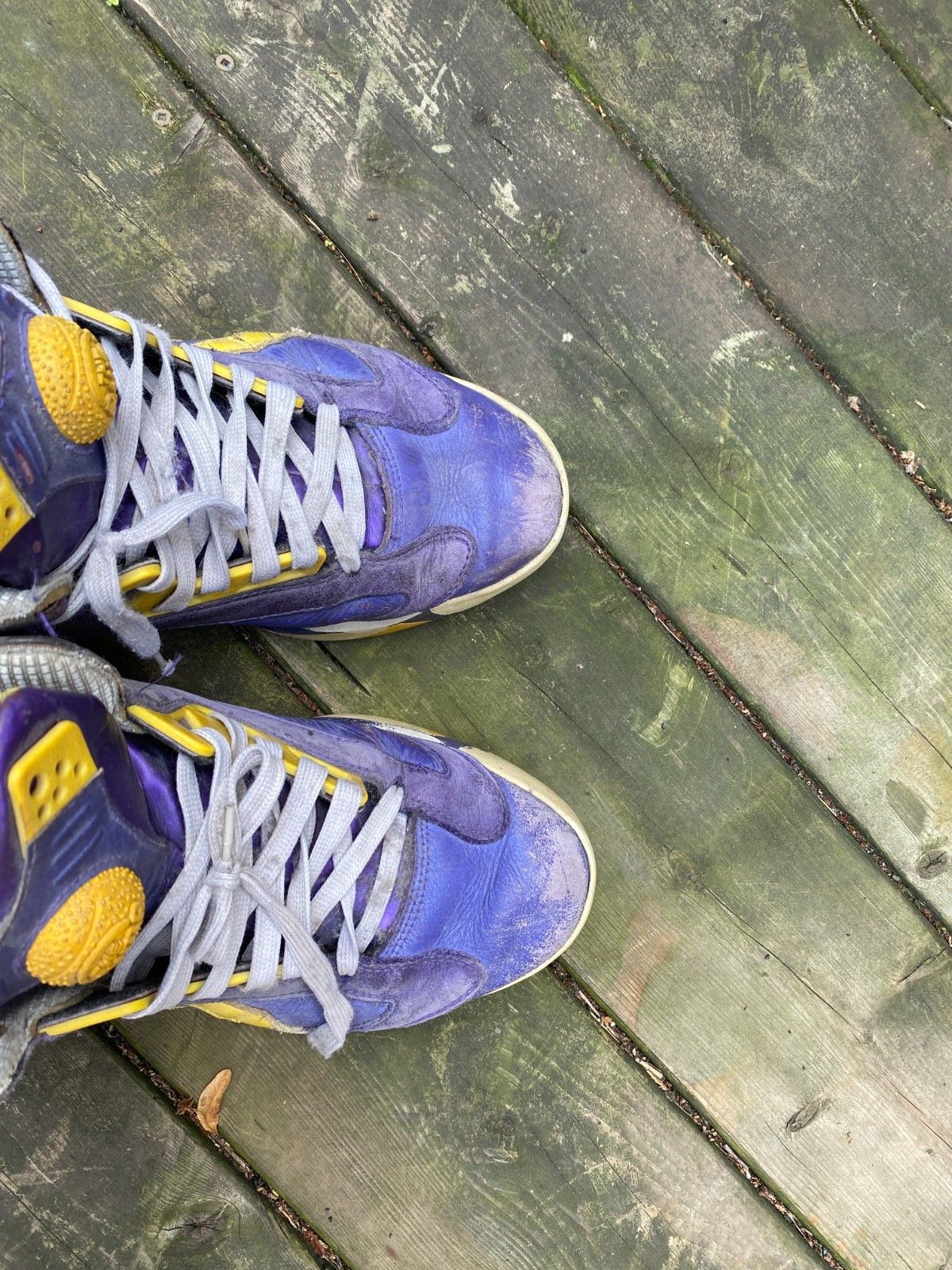 Reebok Vintage Reebok Retro Pump Shaq Attaq LSU Lakers Purple Yell Size US 10 / EU 43 - 7 Thumbnail