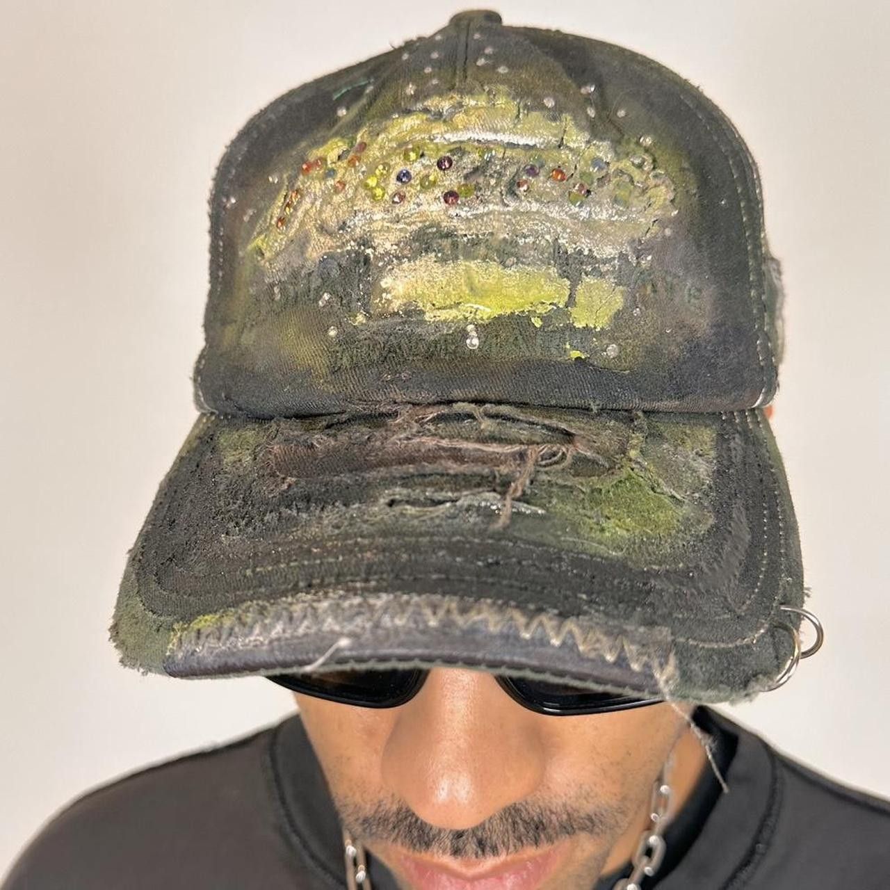 ASTROBOI* 'Paradise' Hawaii Green & Brown Rhinestone Hat