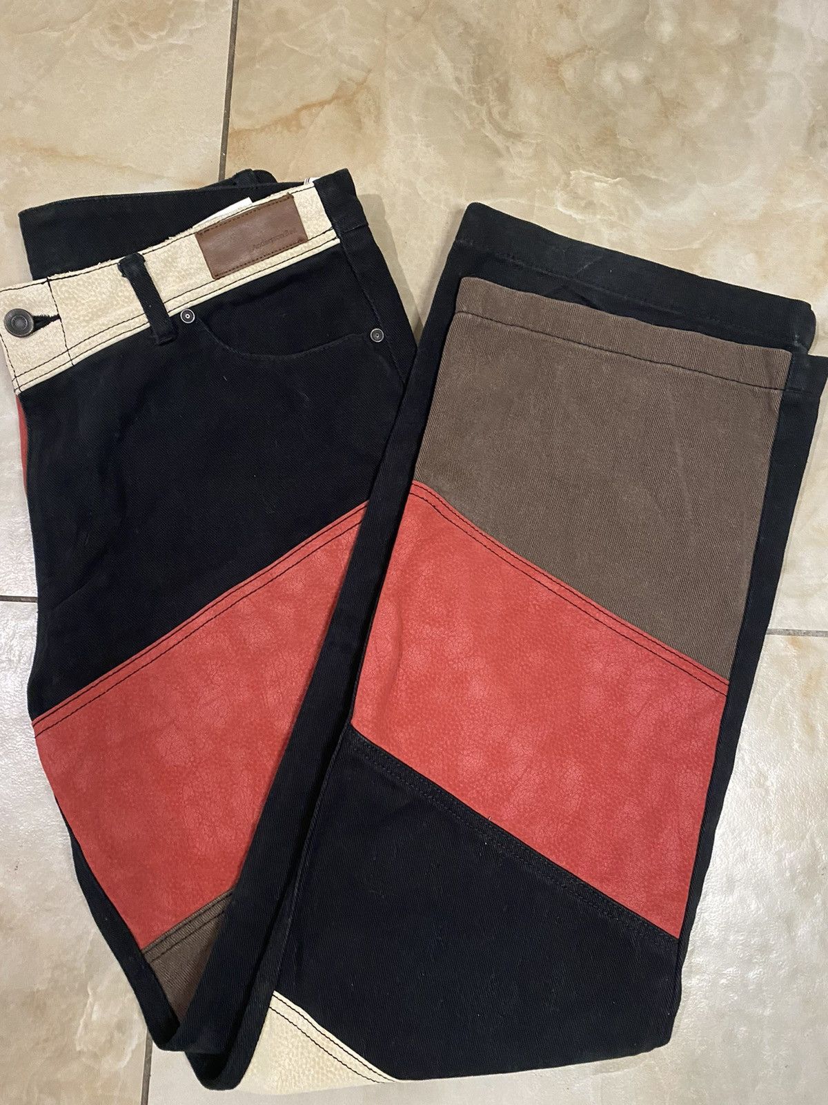 Andersson Bell Andersson Bell Biker Contrast Pants Size US 33 - 5 Thumbnail