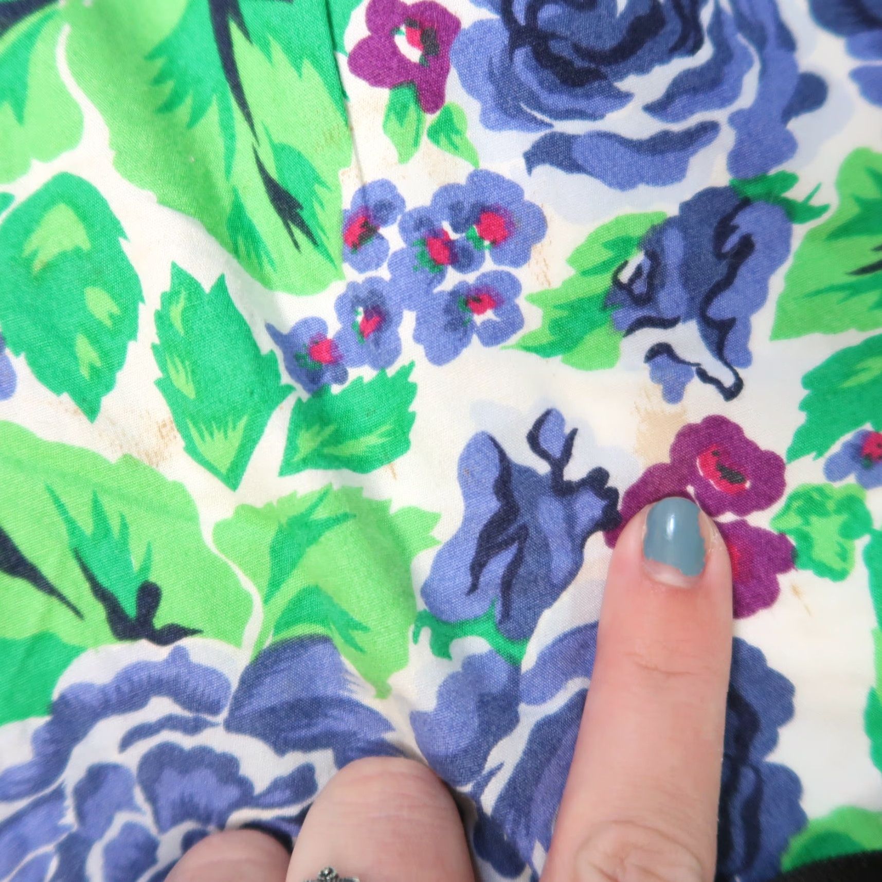 Vintage VINTAGE 90s Preview blue and green floral print high rise shorts 10 Size 32" / US 10 / IT 46 - 5 Thumbnail