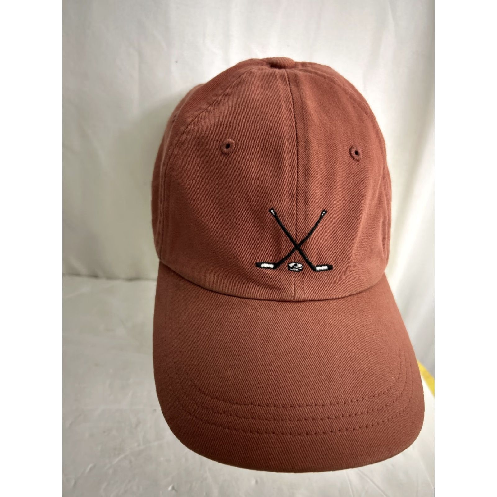 J.Crew J.CREW Golf Hat Men's Embroidered Graphic Rust Adjustable Size ONE SIZE - 4 Thumbnail