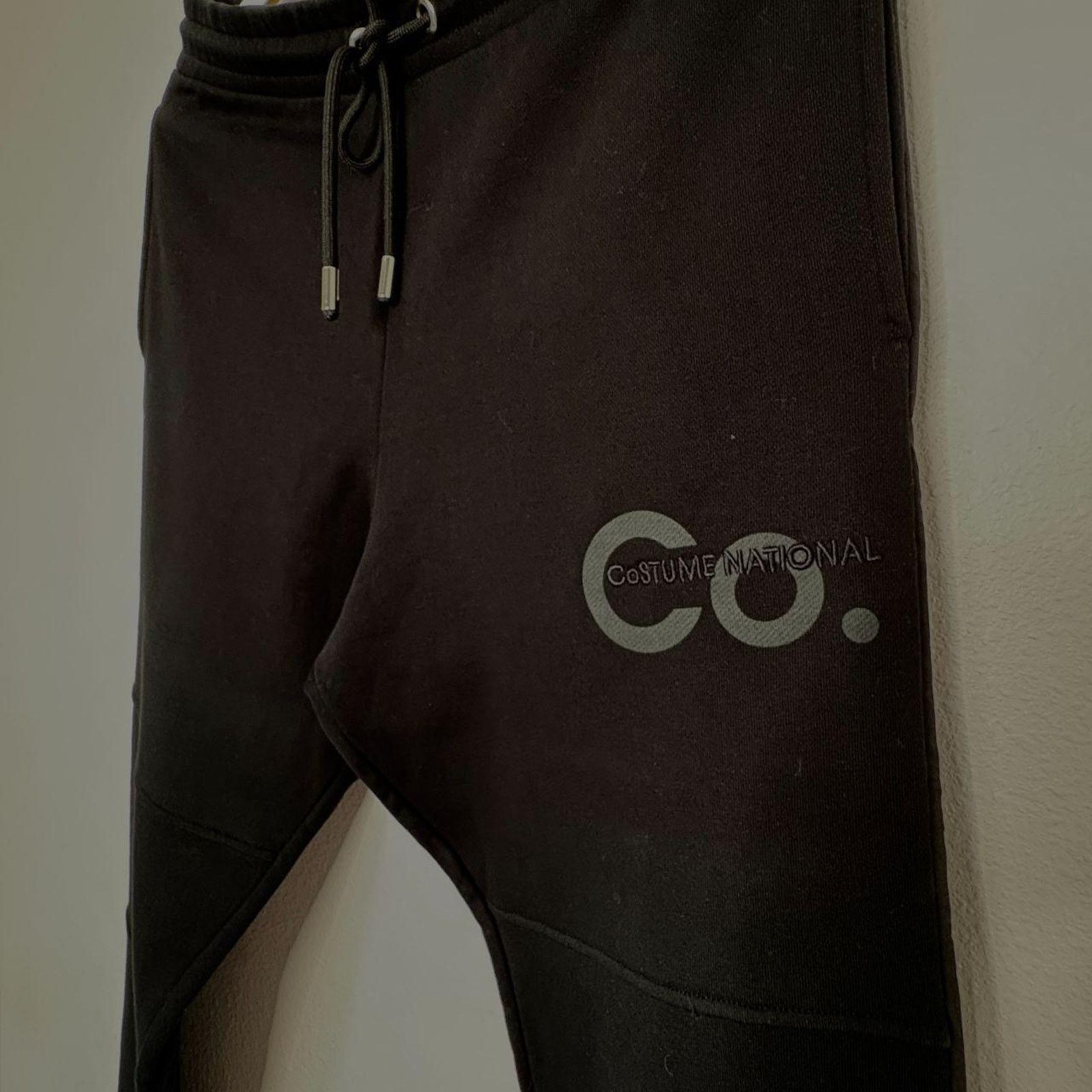 Costume National Black Joggers with Logo L Size US 33 - 2 Thumbnail