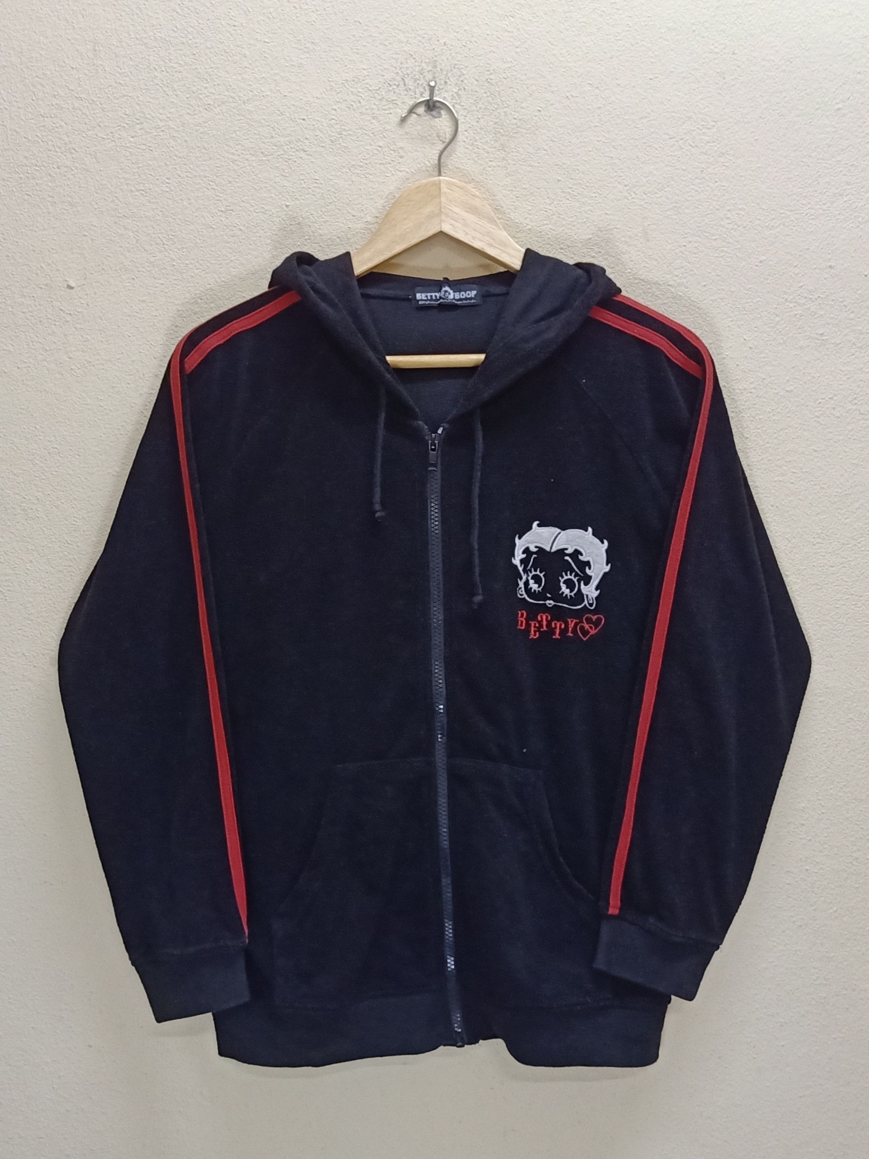 Cartoon Network BETTY BOOP Sexy Lady Embroidered Big Graphics Fleece Hoodie Size L / US 10 / IT 46 - 2 Thumbnail
