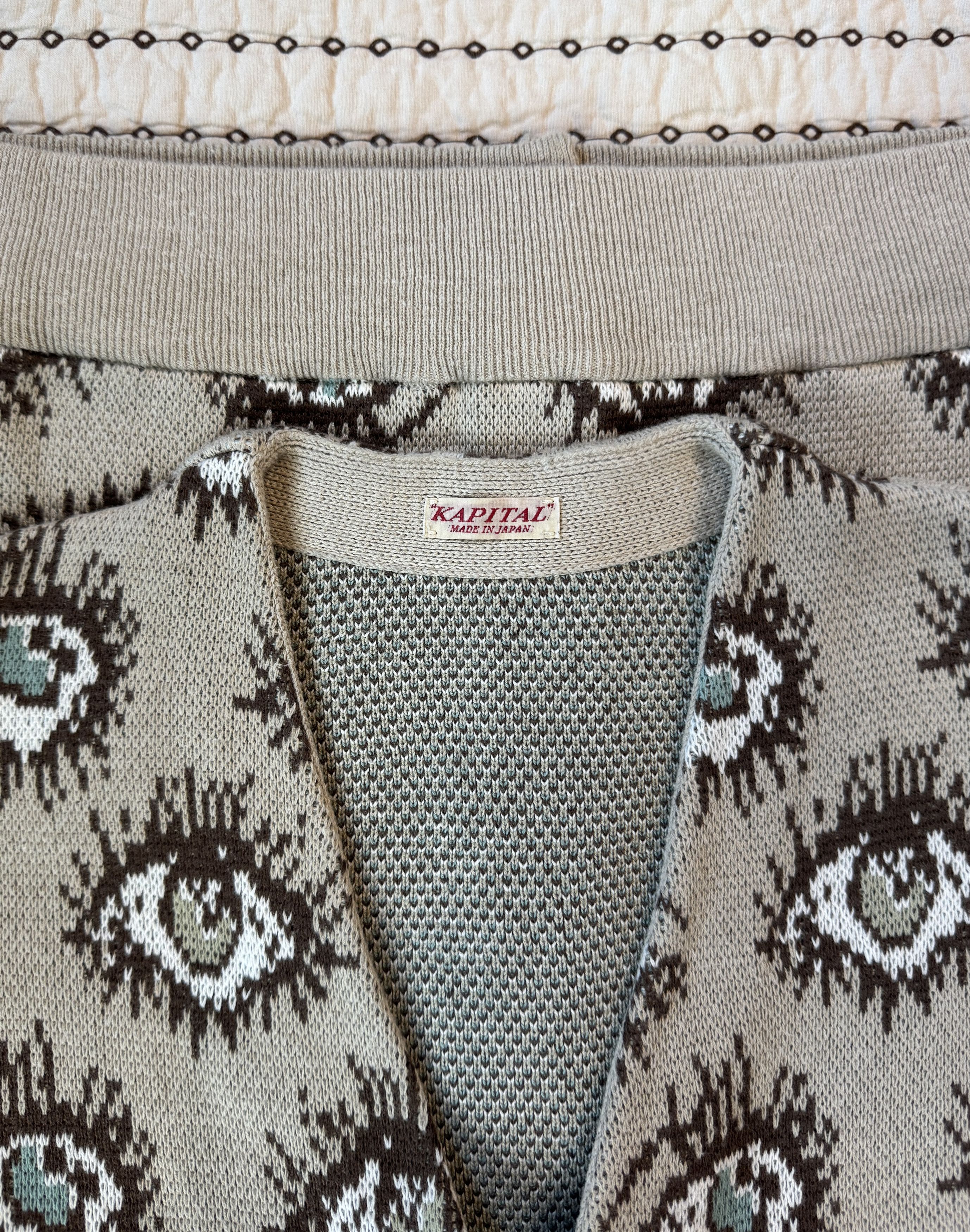 Kapital KAPITAL 8G JACQUARD KNIT SPEAKEASY CARDIGAN KINARI SZ 3 Size US L / EU 52-54 / 3 - 7 Thumbnail