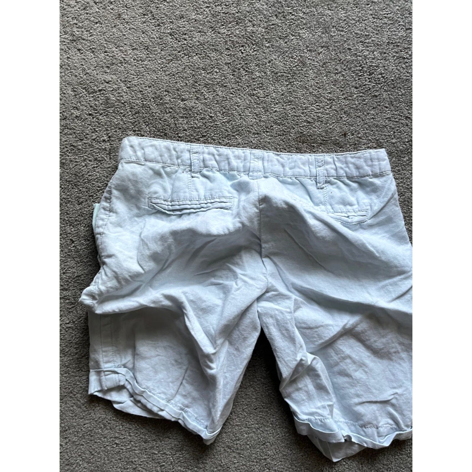 Vintage WOMEN'S KATHERINE BARCLAY Bermuda Shorts Light BLUE LINEN AND COTTON Size 4 Blue 3D 40s 50s 60s 70s Air Force Vintage: No Womens Size 27" / US 4 / IT 40 - 2 Thumbnail