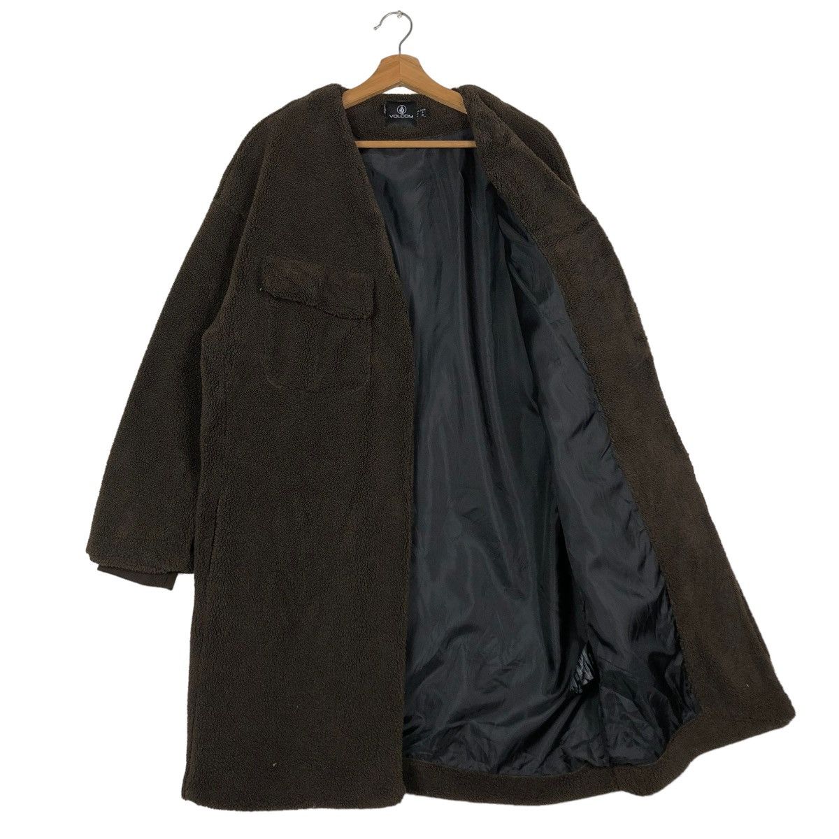 Japanese Brand 🔥RICH BROWN LONG FLEECE JACKET VOLVOM STREETWEAR Size US S / EU 44-46 / 1 - 11 Thumbnail