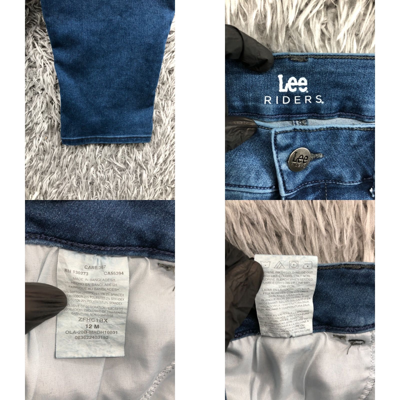 Lee Lee Riders Capri Jeans Womens 12 Medium Wash Blue Denim 5-Pocket Regular Size 34" / US 12 / IT 48 - 8 Thumbnail