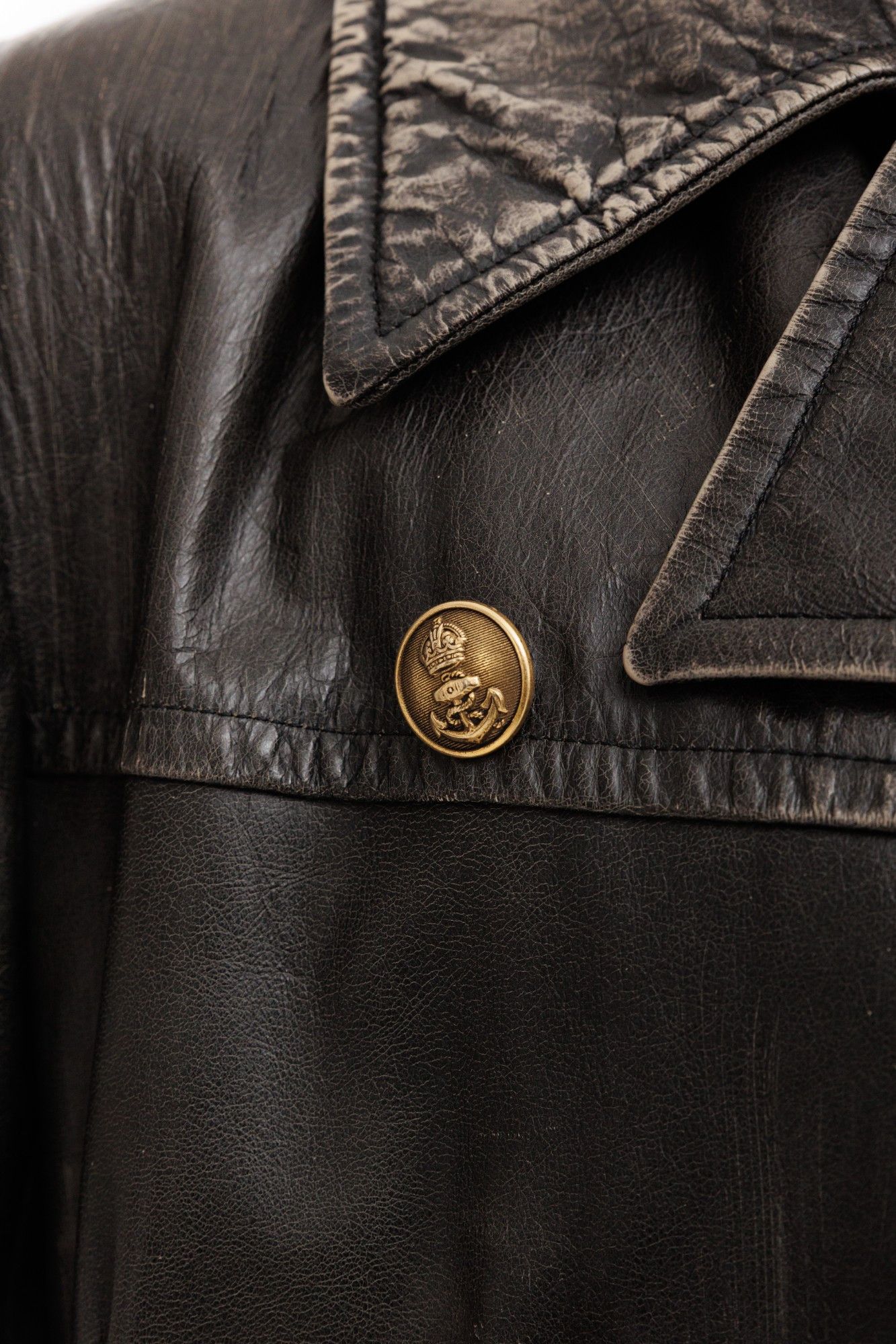 Dolce & Gabbana Black Leather Military Coat Size US S / EU 44-46 / 1 - 6 Thumbnail