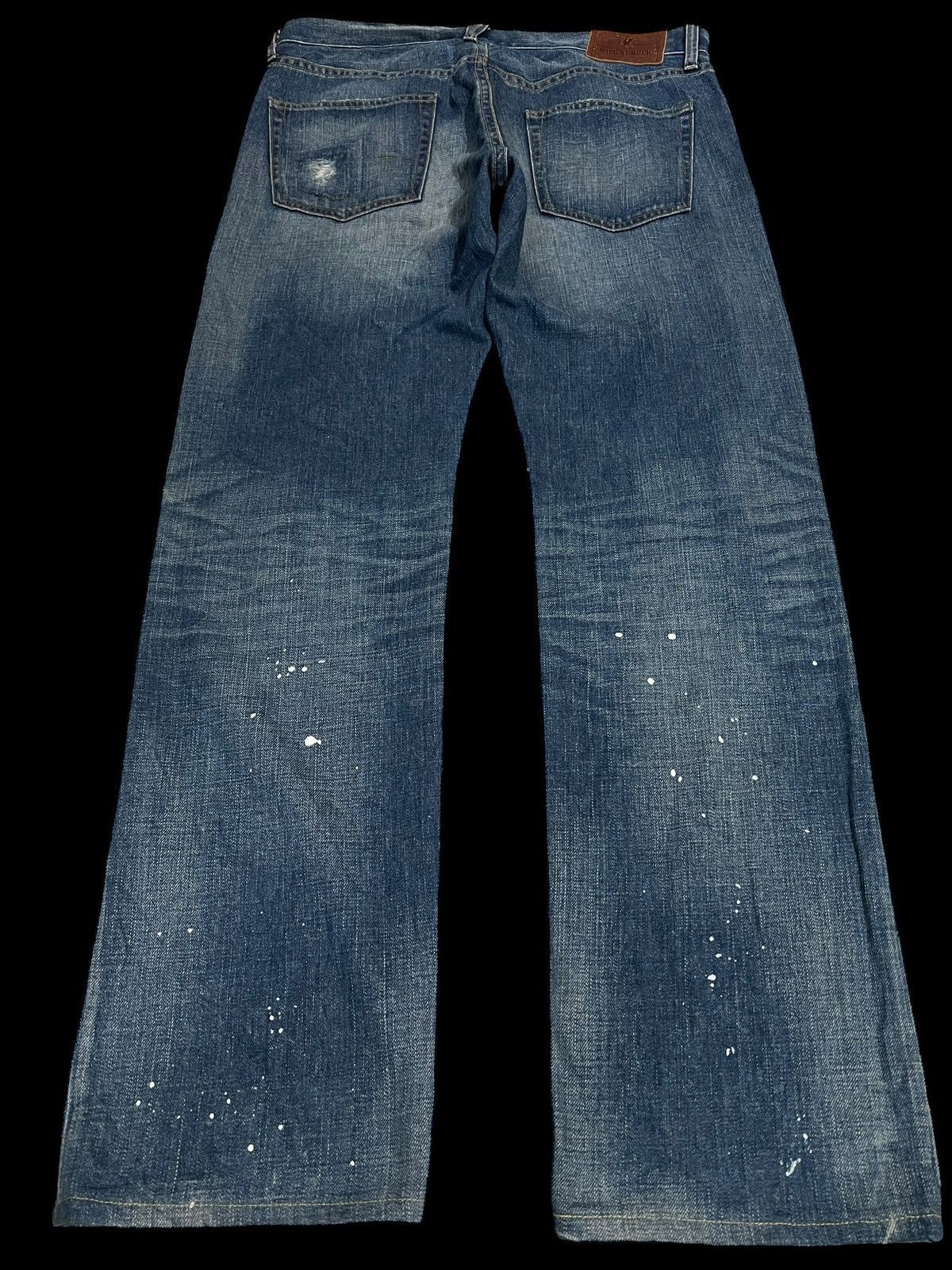 Japanese Brand 90’s BACK NUMBER 02 DISTRESSED PAINTER JEAN Size US 34 / EU 50 - 2 Thumbnail