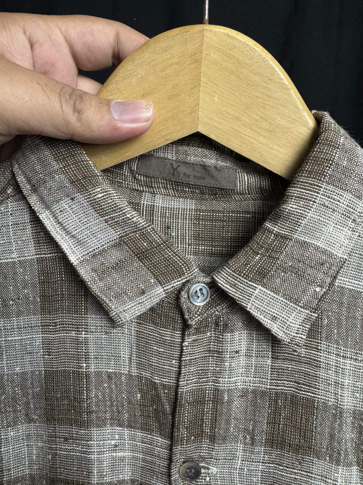 Japanese Brand × Y's for Men × Yohji Yamamoto Ys Formen Plaid Rayon Shirt Button 2 Pocket Size US XL / EU 56 / 4 - 8 Thumbnail