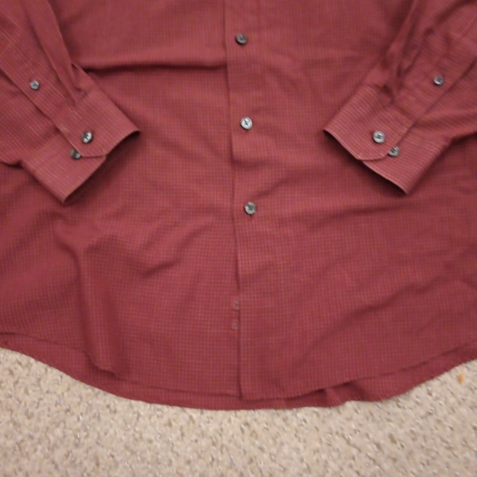 Van Heusen Van Heusen Shirt Mens Large Red Plaid Long Sleeve Button Down Cotton Blend Size US L / EU 52-54 / 3 - 4 Thumbnail
