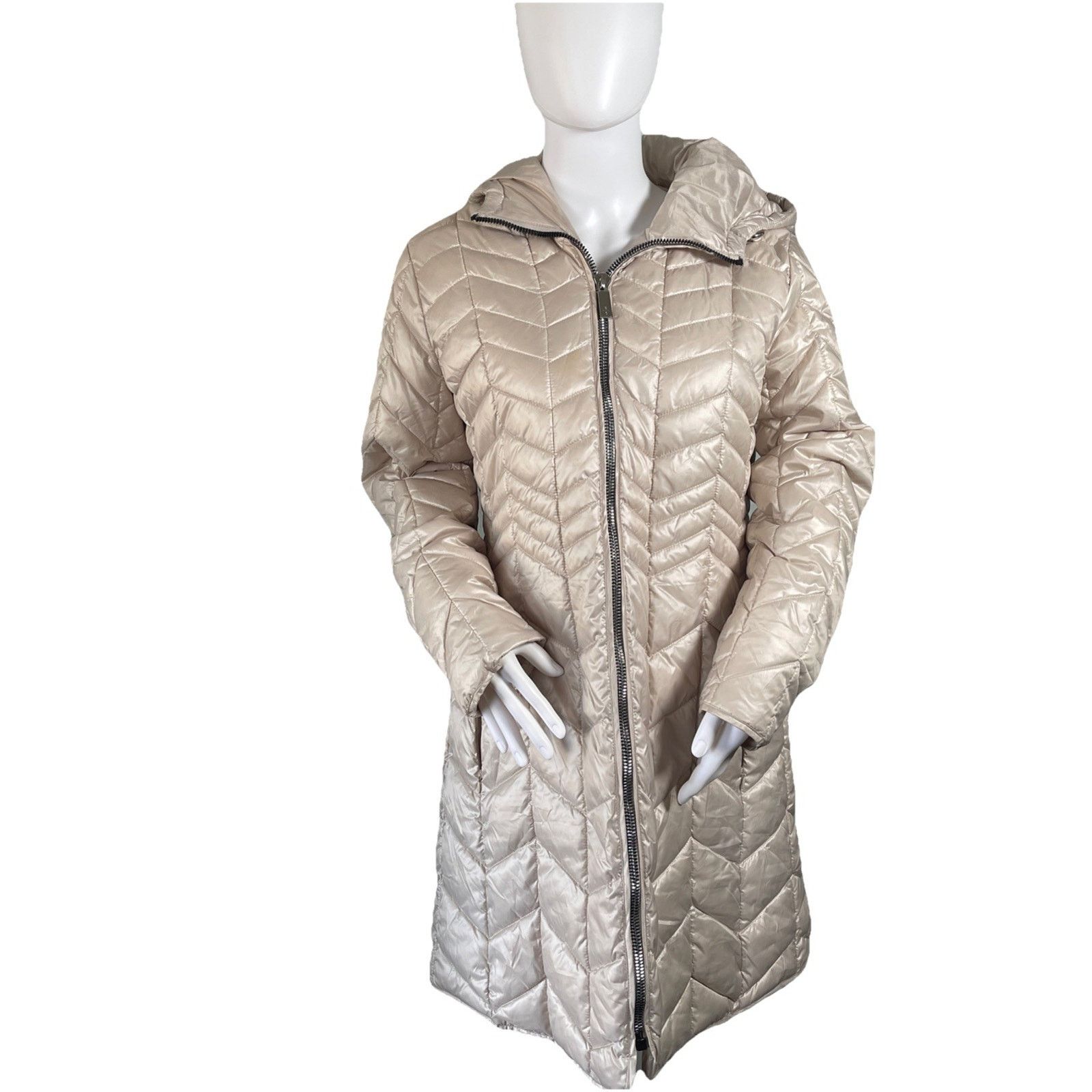 Kenneth Cole Kenneth Cole Hooded Puffer Coat Golden Size Large Coat Size M / US 6-8 / IT 42-44 - 1 Thumbnail