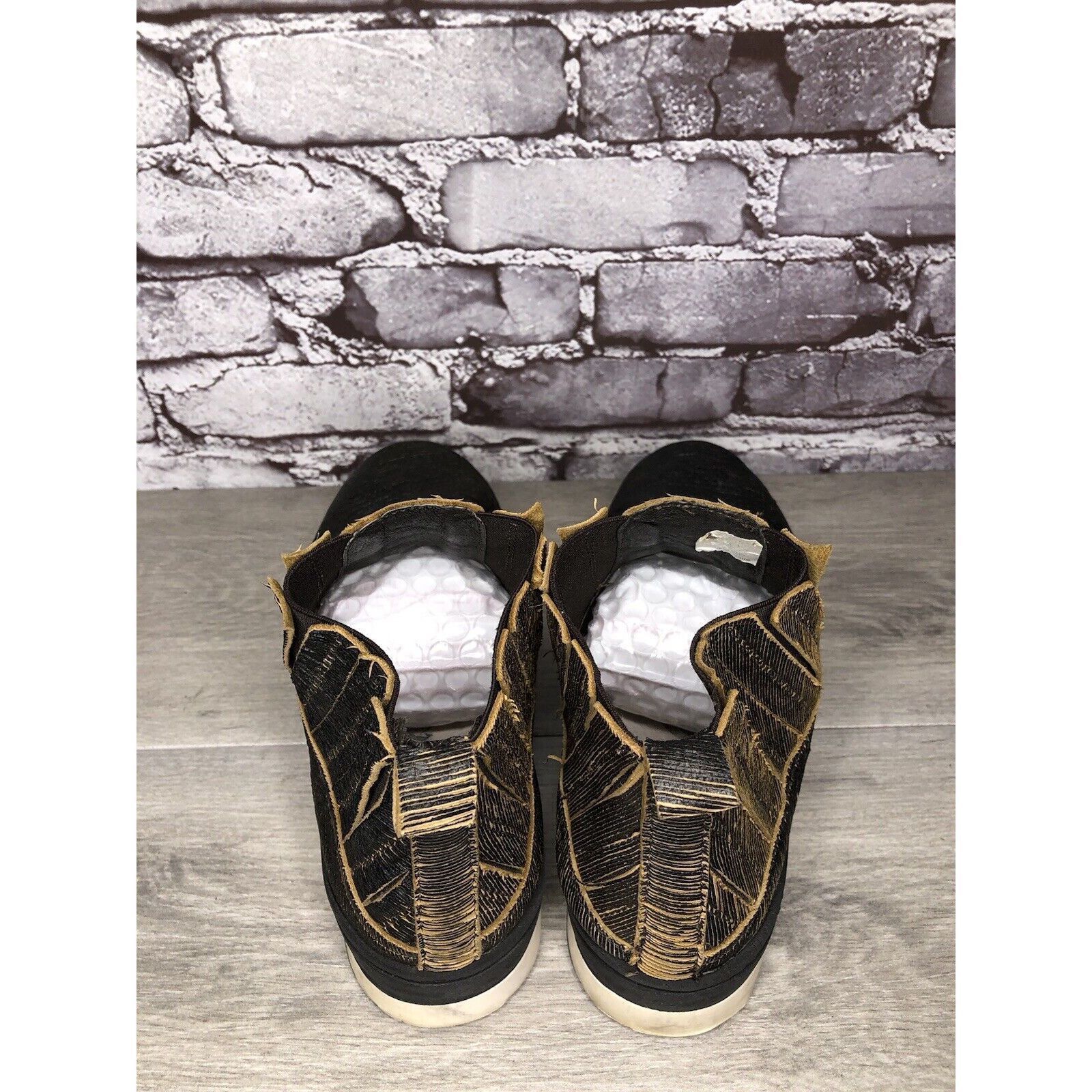 Free People Free People Black Leather Distressed Chelsea Booties Boots W Size US 10.5 / IT 40.5 - 4 Thumbnail