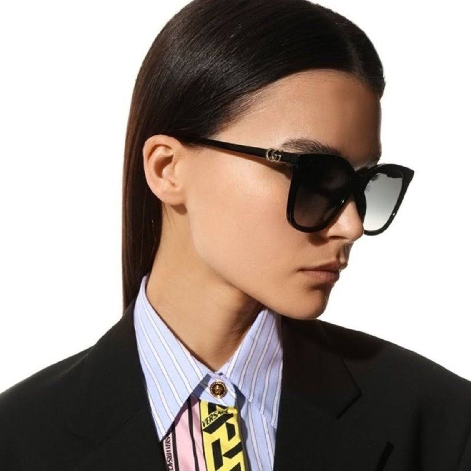 Gucci BRAND NEW GUCCI GG1071S 001 Black/Grey Women Sunglasses Size ONE SIZE - 1 Thumbnail