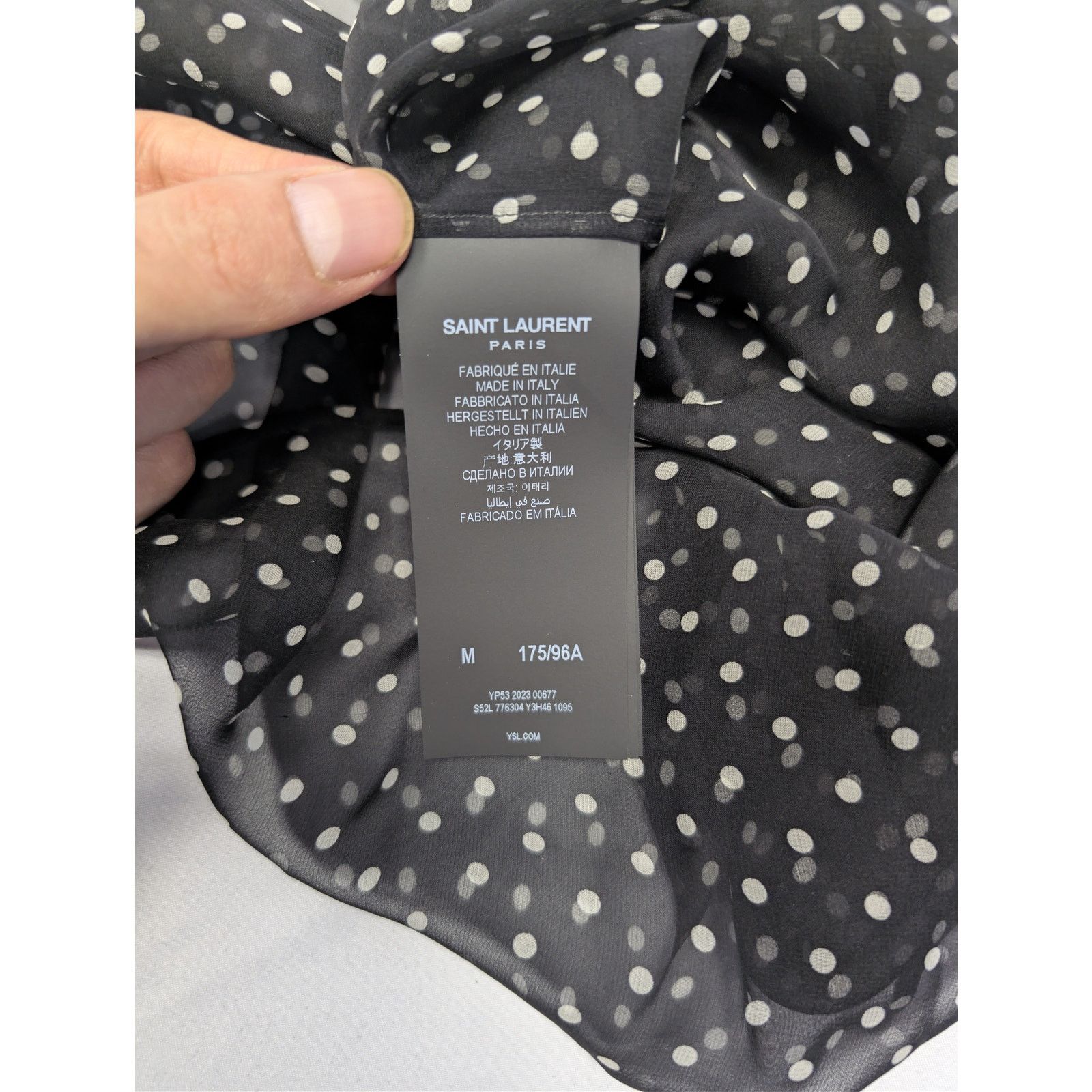 Saint Laurent Paris o1rshd1 Tank Tops / Moussseline Petit Pois in Noir Size US M / EU 48-50 / 2 - 15 Thumbnail
