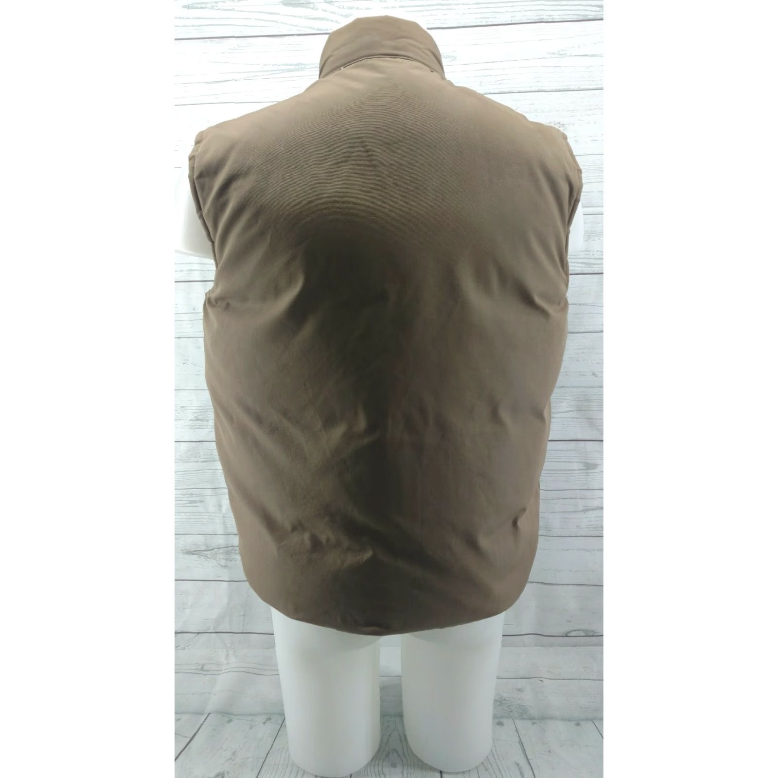 Schott Schott Men's Down Insulated Vest Tan Size Large Puffer Vest Goose Down, Regular, Snap Zip Closure, Front Pocket Marking Size US L / EU 52-54 / 3 - 7 Thumbnail