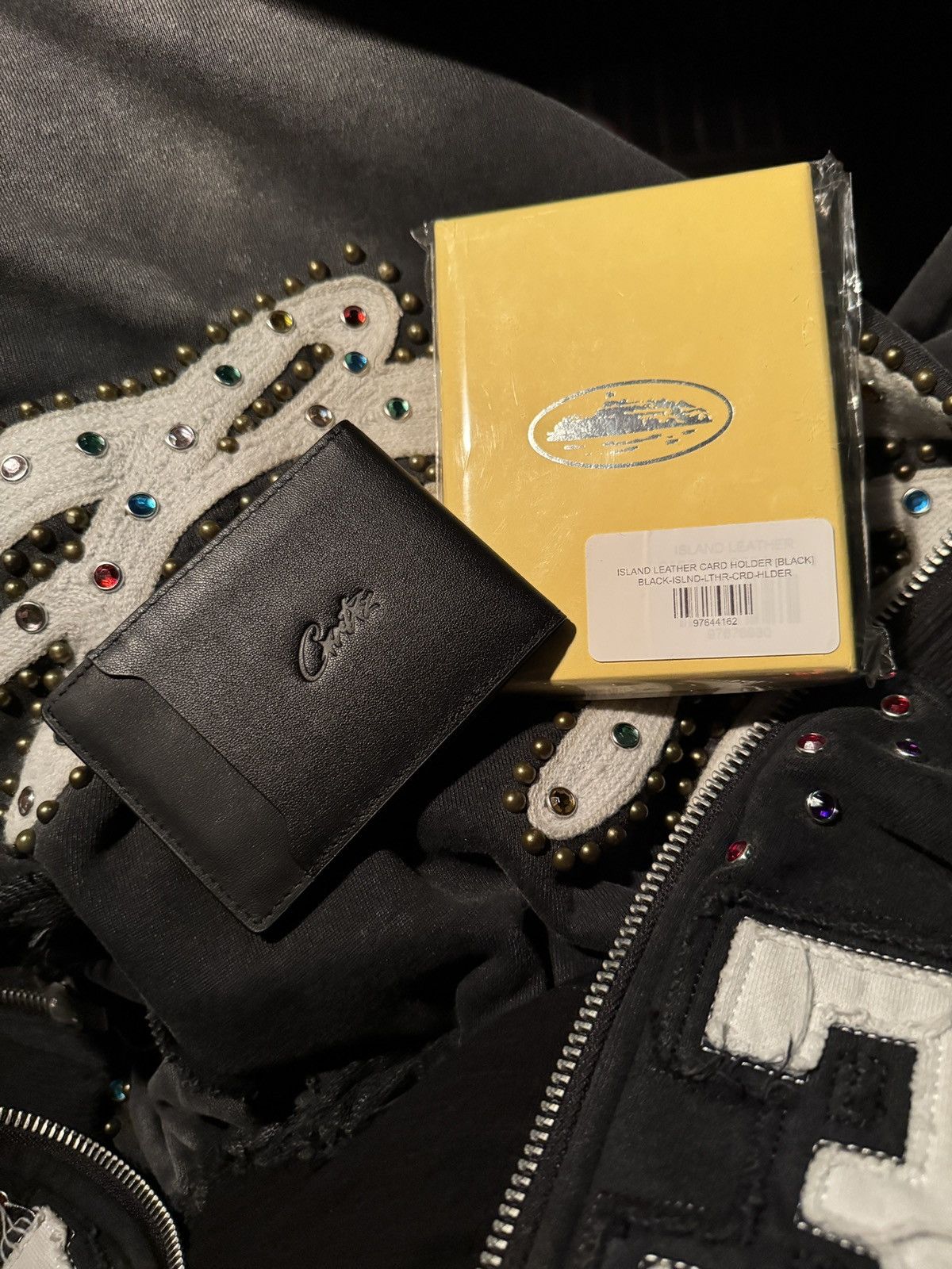 Corteiz Corteiz Island Leather Card Holder Black Size ONE SIZE - 4 Thumbnail