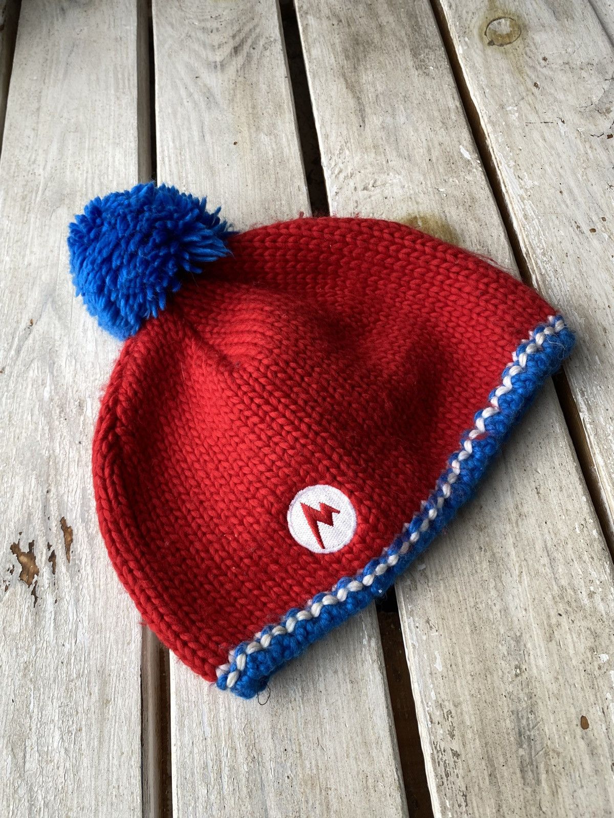 Marmot × Vintage Vintage 90s Rare Marmot Beanie Knit Hat Size ONE SIZE - 1 Thumbnail