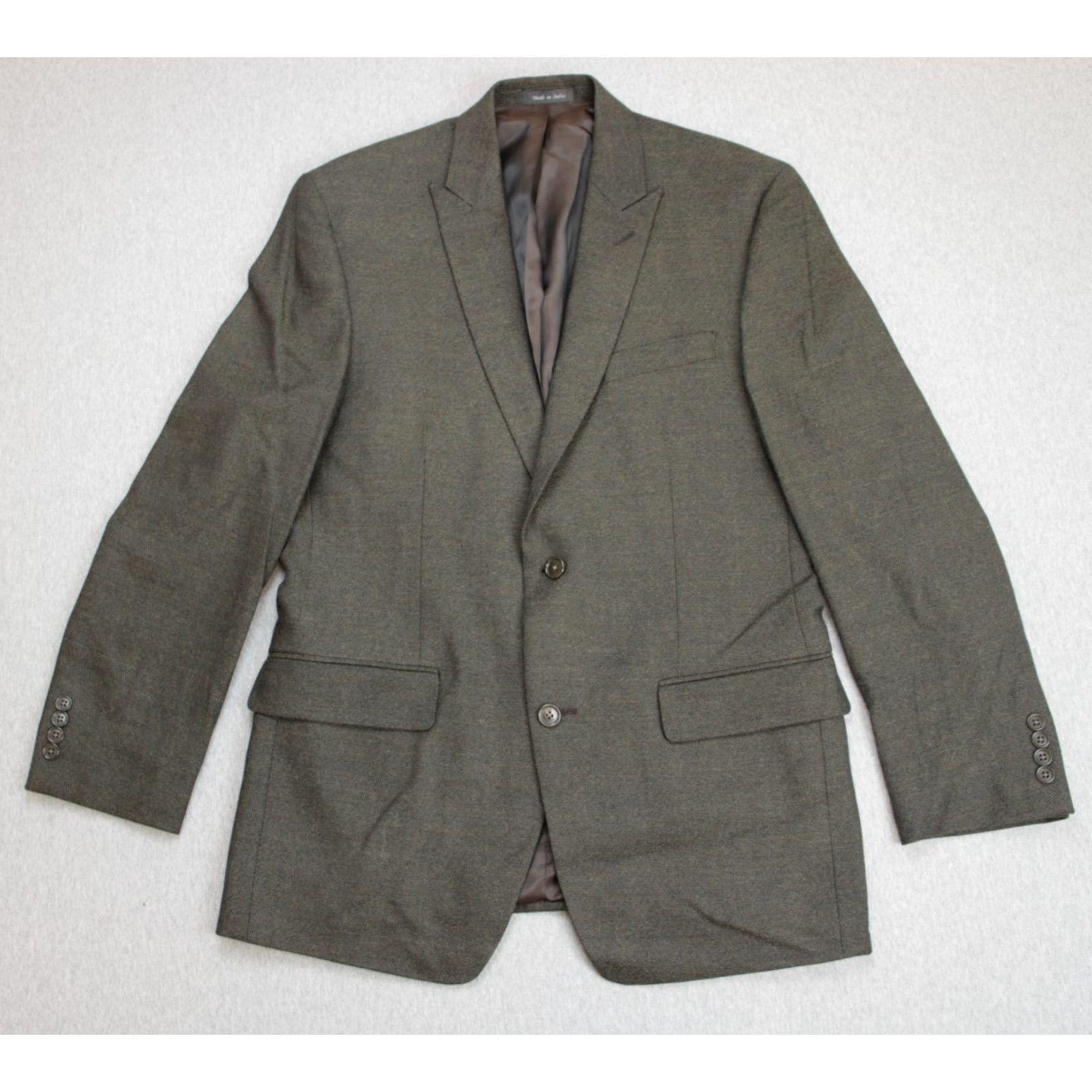 Calvin Klein Calvin Klien Blazer Mens 40R Eyesbird 100% Wool 2 Buttons Size 40R - 2 Thumbnail