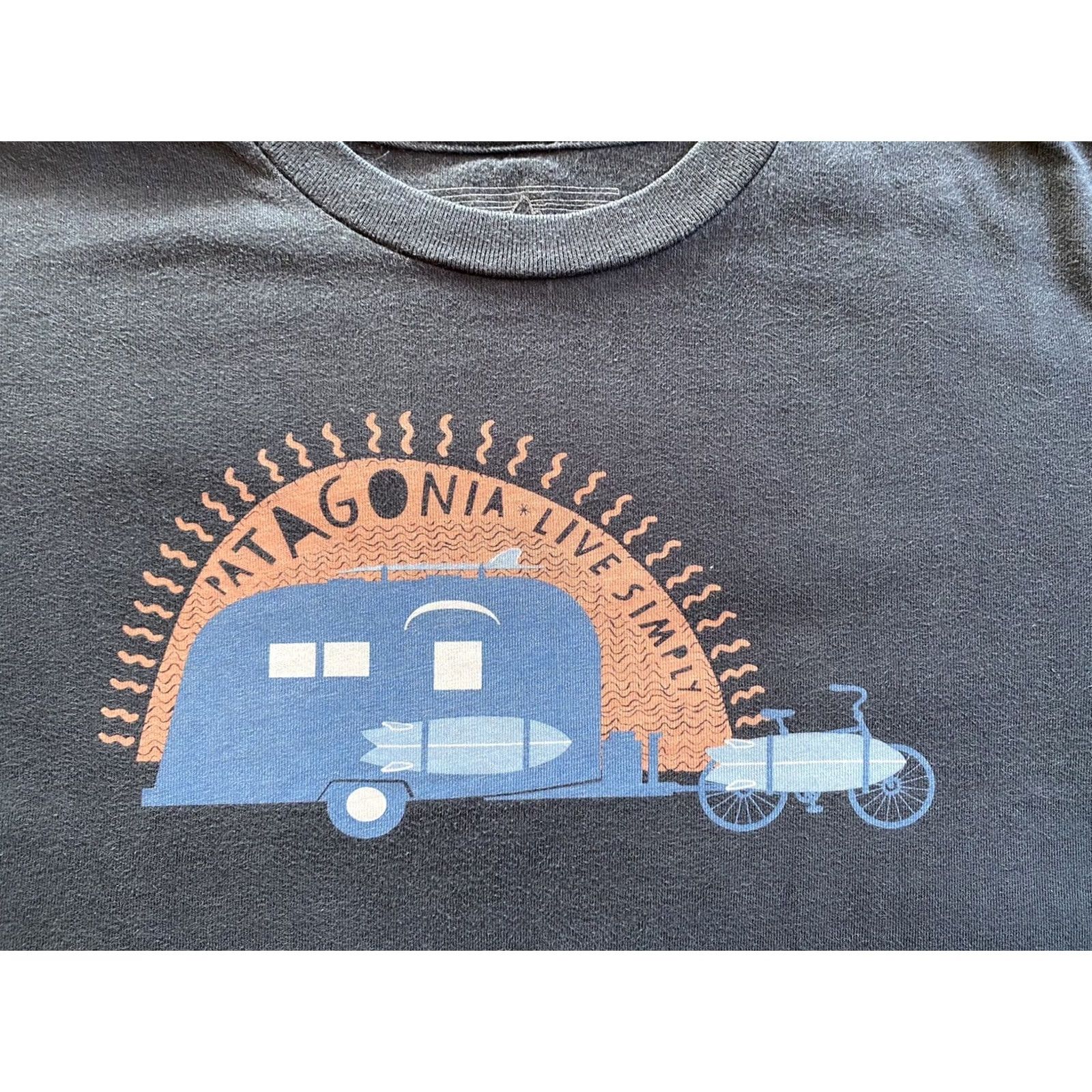 Patagonia Patagonia Live Simply T Shirt Men’s Medium Slim Black Bike Surfboard Size US M / EU 48-50 / 2 - 3 Thumbnail