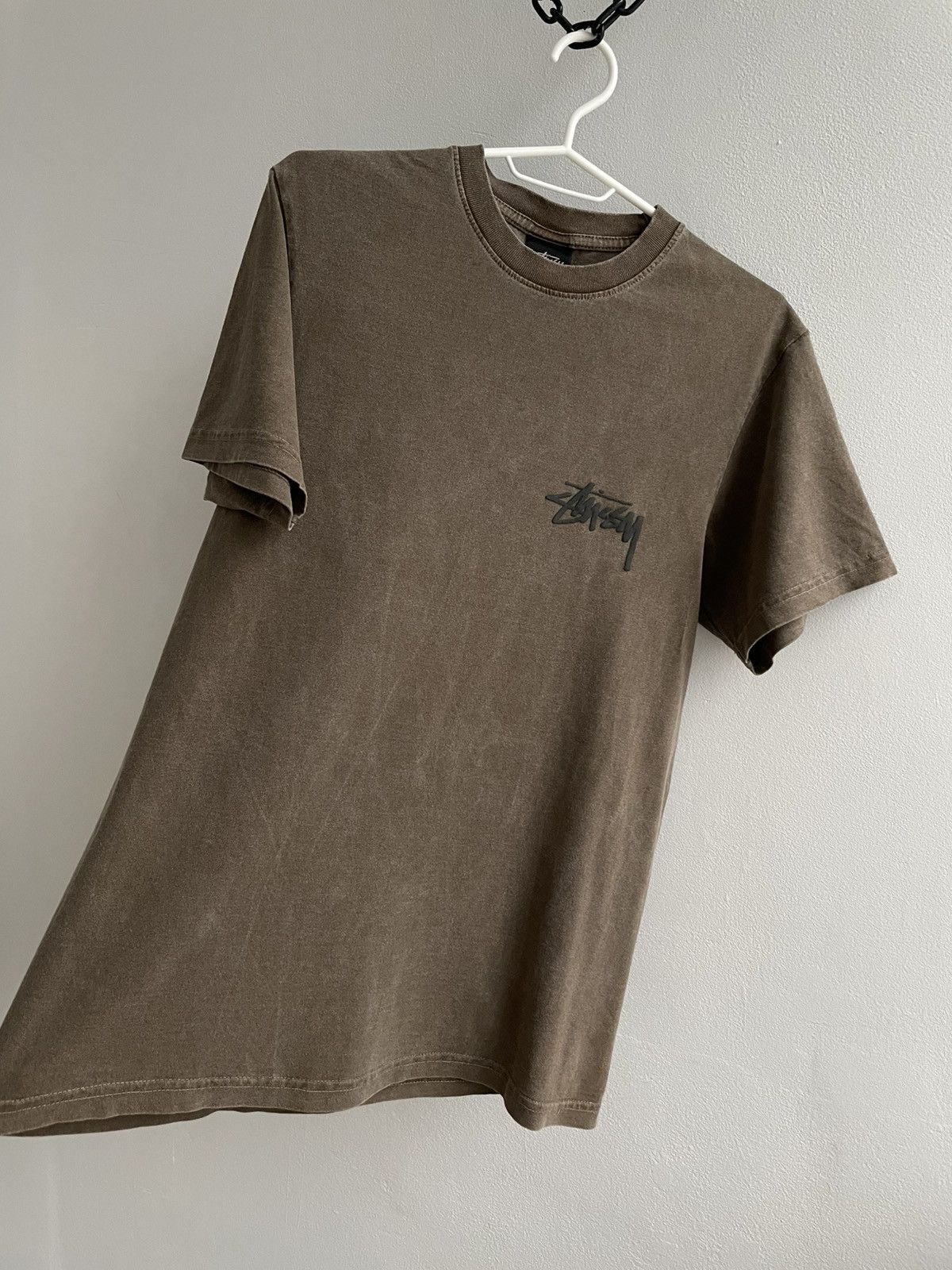 Stussy Stussy Big League Pigment Dyed Logo Brown Green T Shirt Tee Size US S / EU 44-46 / 1 - 11 Thumbnail