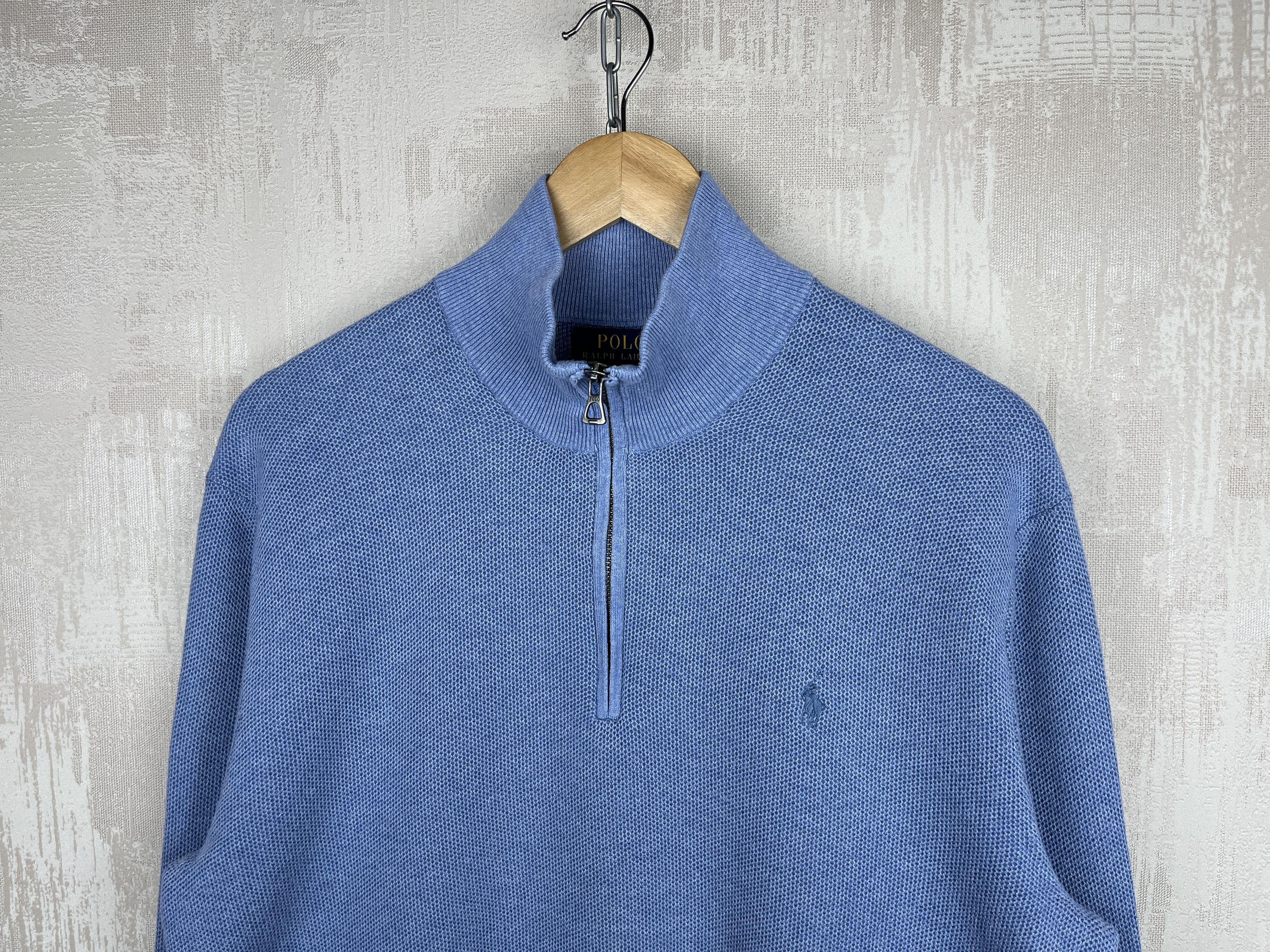 Polo Ralph Lauren Polo Ralph Lauren Half Zip Pullover Sweater Pima Cotton Size US L / EU 52-54 / 3 - 2 Thumbnail