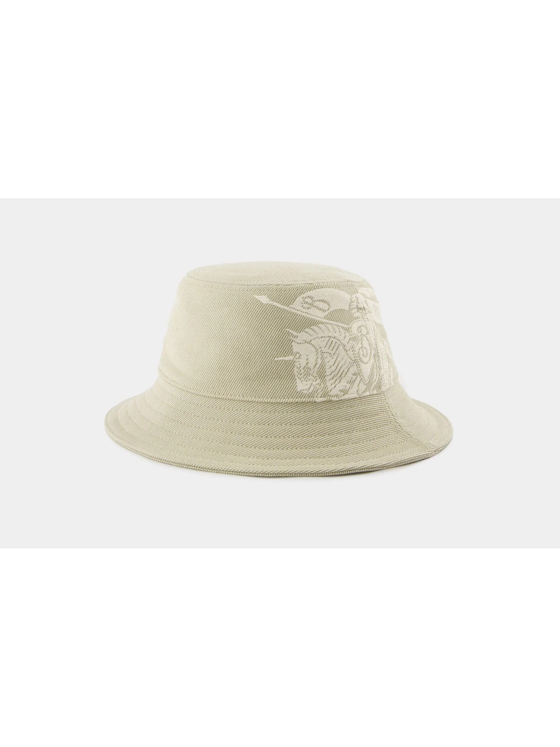 Burberry BURBERRY beige EKD knight logo cotton bucket hat Medium Size ONE SIZE - 2 Thumbnail