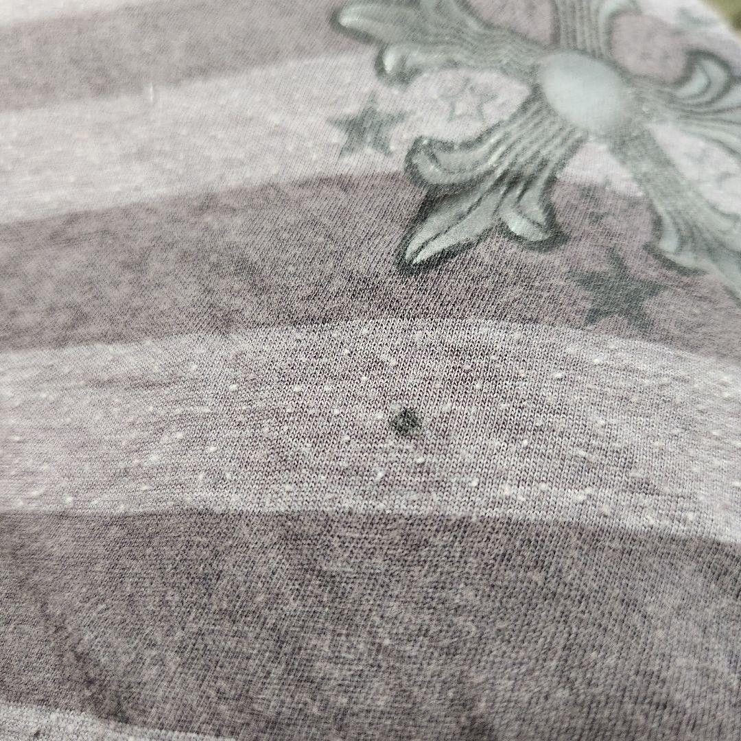 CHROME HEARTS Gray Short Sleeve Striped T-shirt 110cm