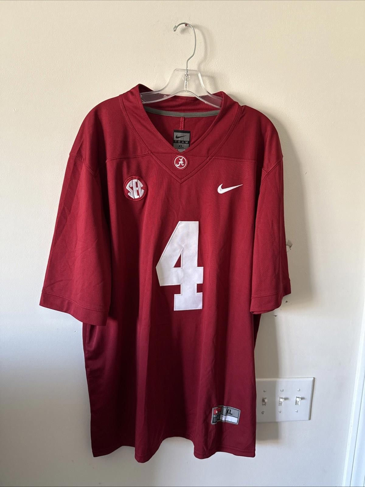 Nike Men’s Nike Alabama Jerry Jeudy #4 Jersey Size XL - Maroon Size ONE SIZE - 1 Thumbnail