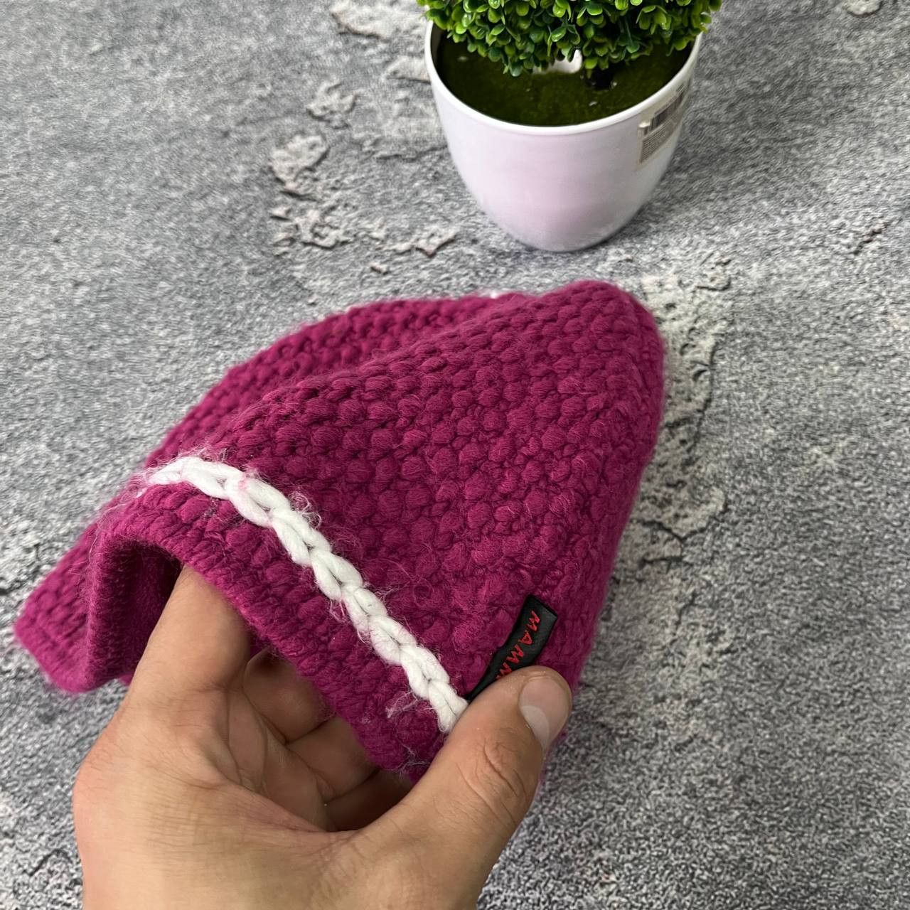 Mammut Vintage Mammut Pink Big Logo Winter Hat OneSize Size ONE SIZE - 4 Thumbnail