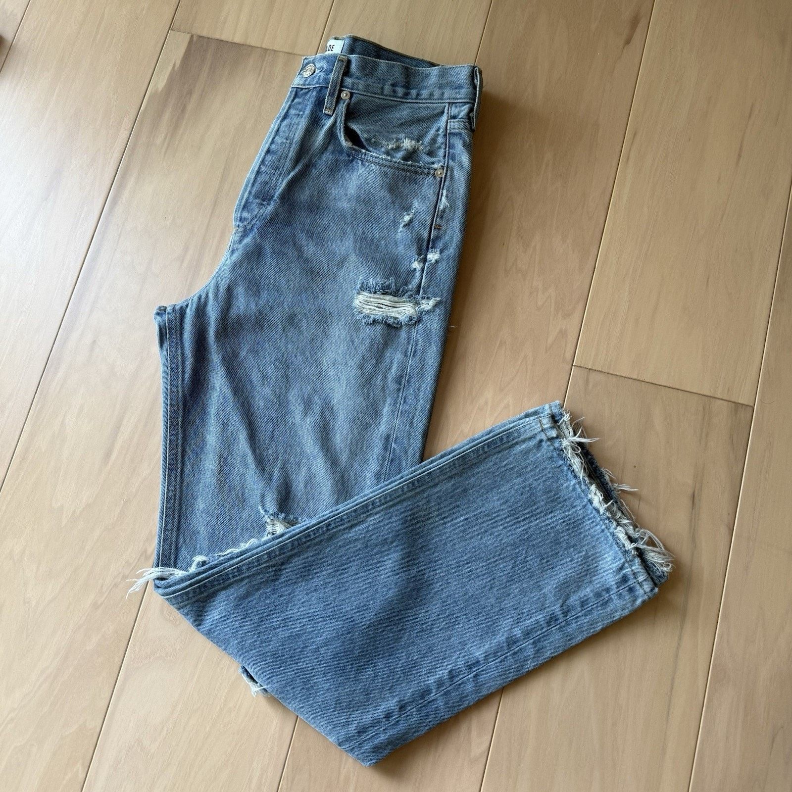 Agolde Agolde 90s Pinch Waist Jeans 29 Blue Medium Wash High Rise Size 29" - 9 Thumbnail