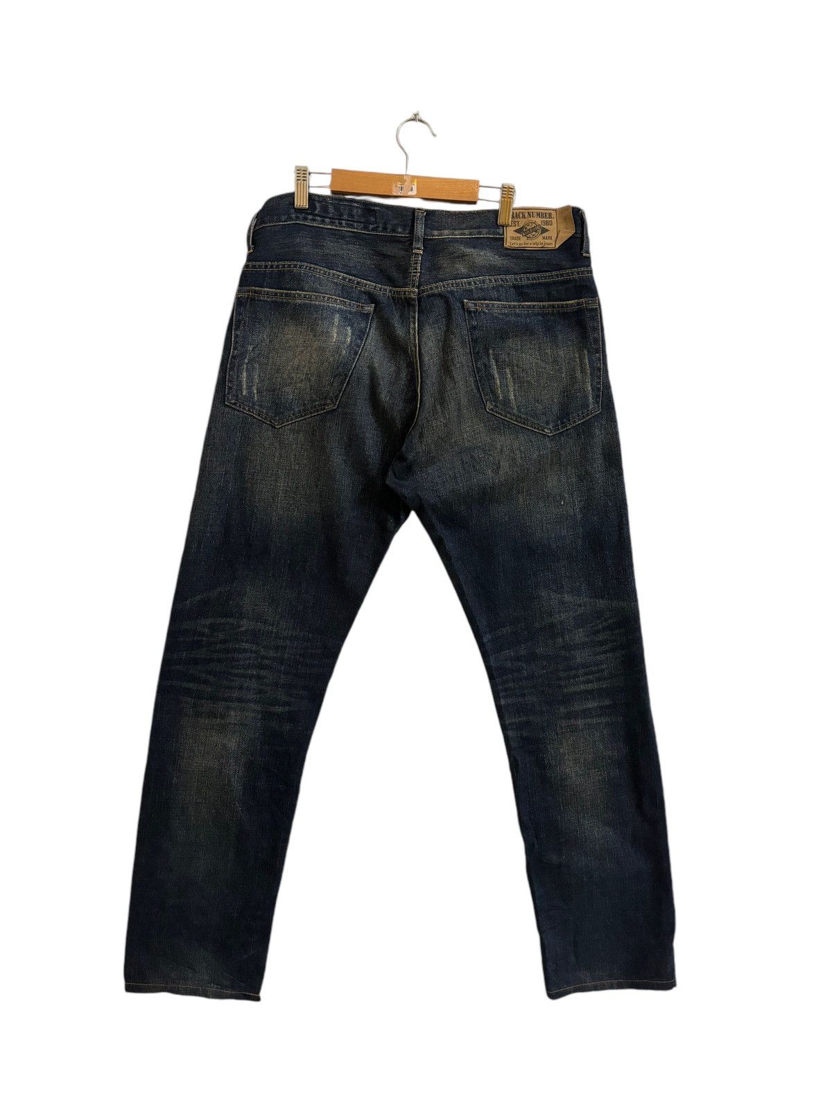 If Six Was Nine × Japanese Brand JAPANESE BRAND BACK NUMBER DISTRESSED DENIM MADE IN JAPAN Size US 34 / EU 50 - 8 Thumbnail