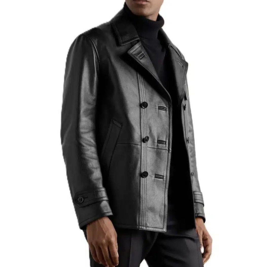 Tom Ford Tom Ford Leather Peacoat Size US L / EU 52-54 / 3 - 1 Thumbnail