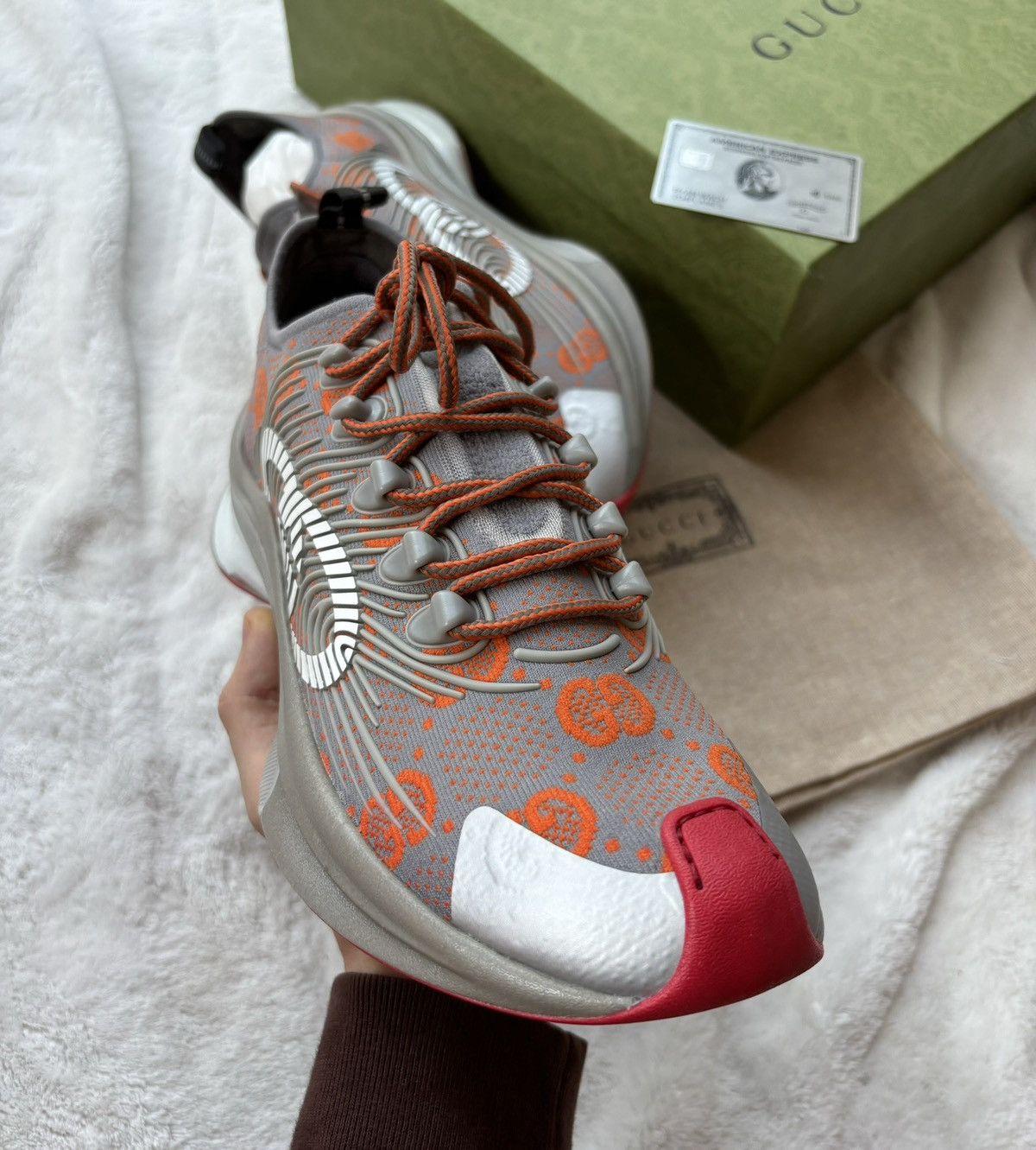 Gucci Gucci Interlock GG Grey/Red/Orange Runners Size US 13 / EU 46 - 4 Thumbnail