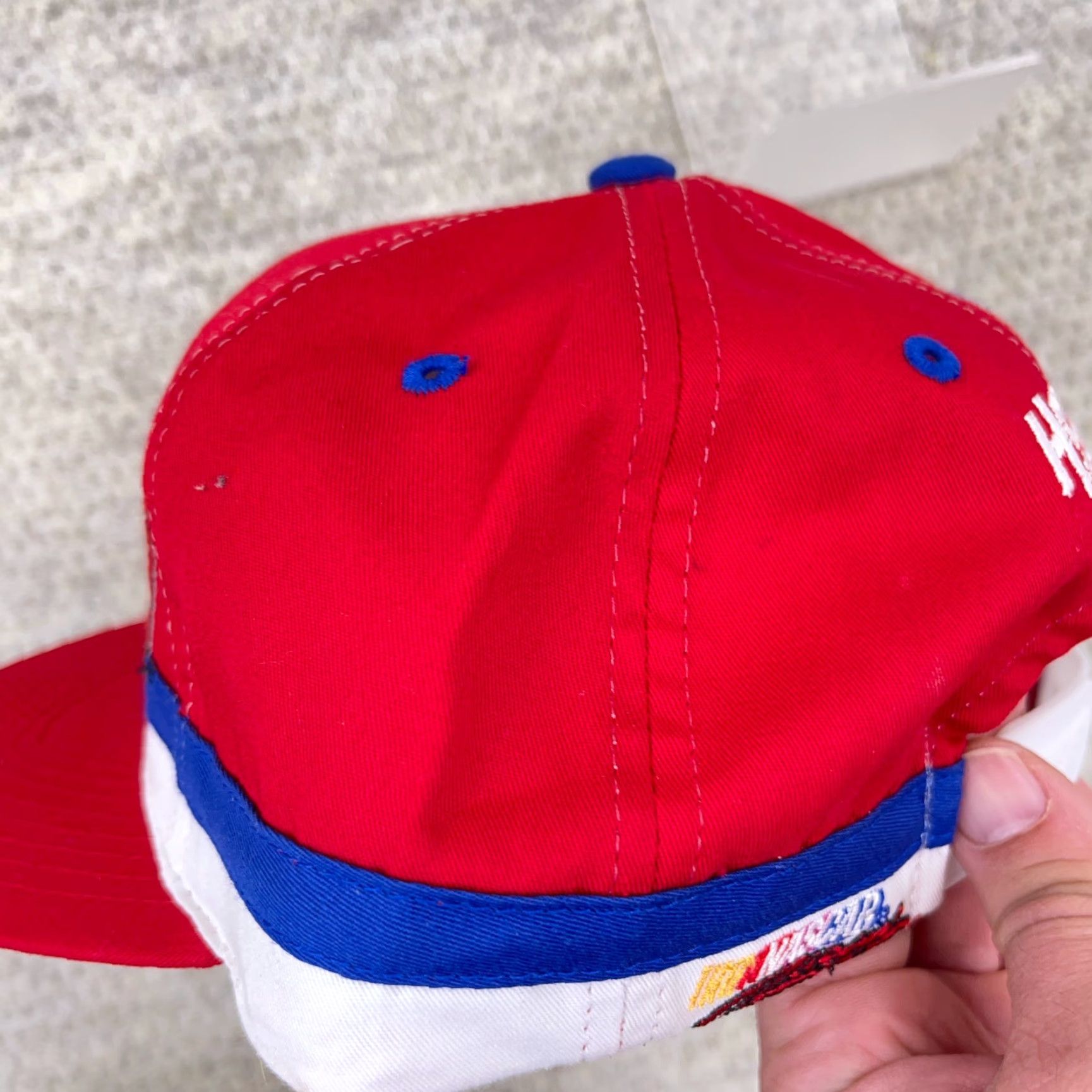 Budweiser VINTAGE Budweiser Hat Cap SnapBack Racing Team Nascar 90s Y2K Red White Adult Men Baseball Cap Cap Hat Size ONE SIZE - 6 Thumbnail