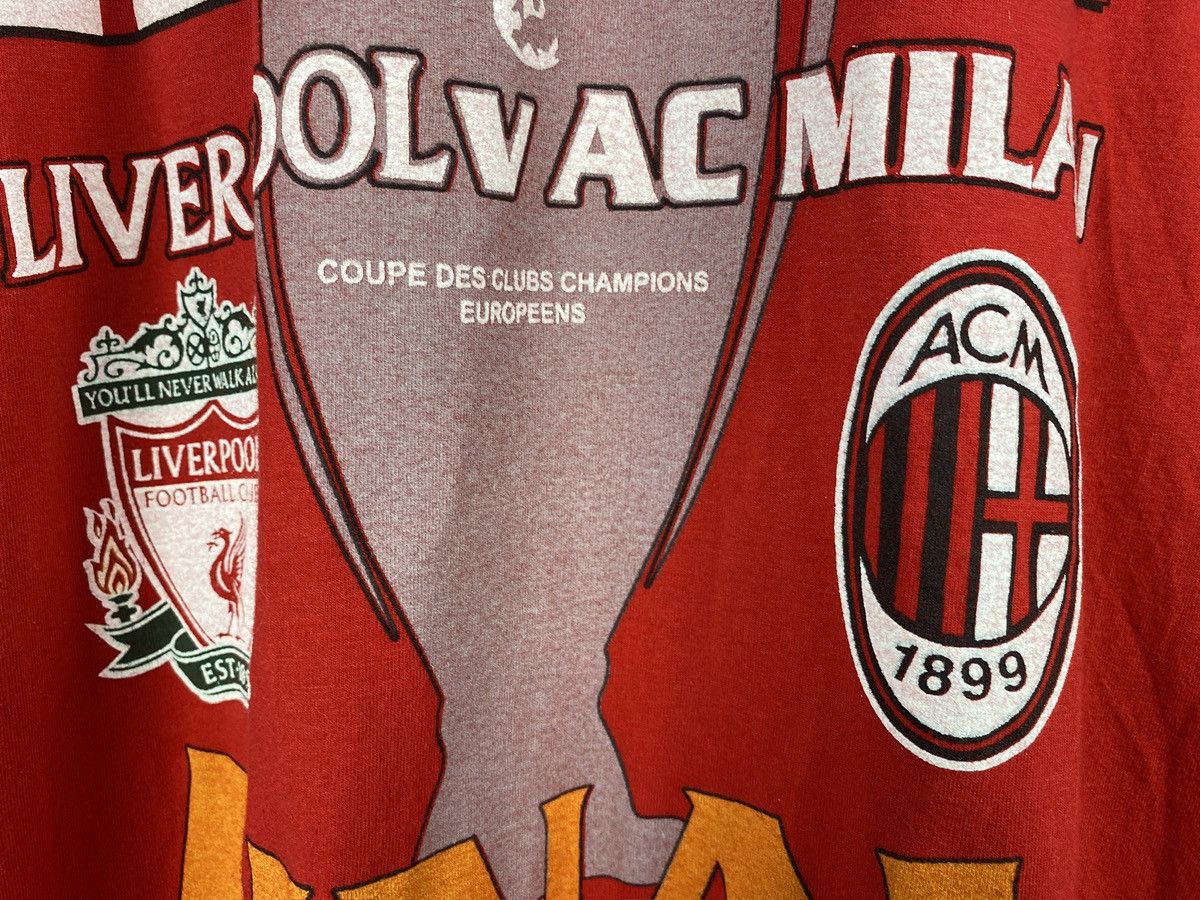 Vintage Soccer T-Shirt Liverpool Milan Final Istanbul 2005 Football Size US L / EU 52-54 / 3 - 6 Thumbnail