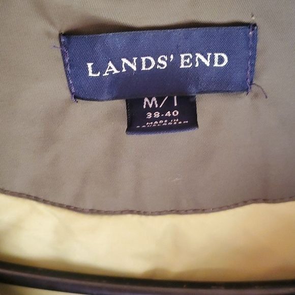 Vintage Lands' End Cinchable Hooded Army Green/Orange Zip Pockets Sz Size US M / EU 48-50 / 2 - 6 Thumbnail