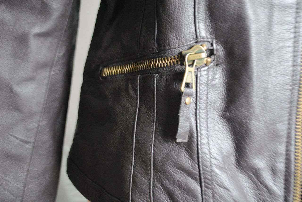 Other Amisu Women’s Leather Jacket Size M / US 6-8 / IT 42-44 - 3 Thumbnail