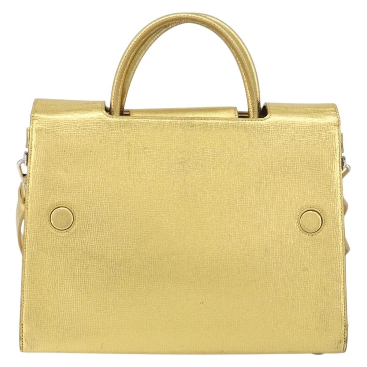 Dior Dior Leather Handbag Gold Size ONE SIZE - 2 Thumbnail