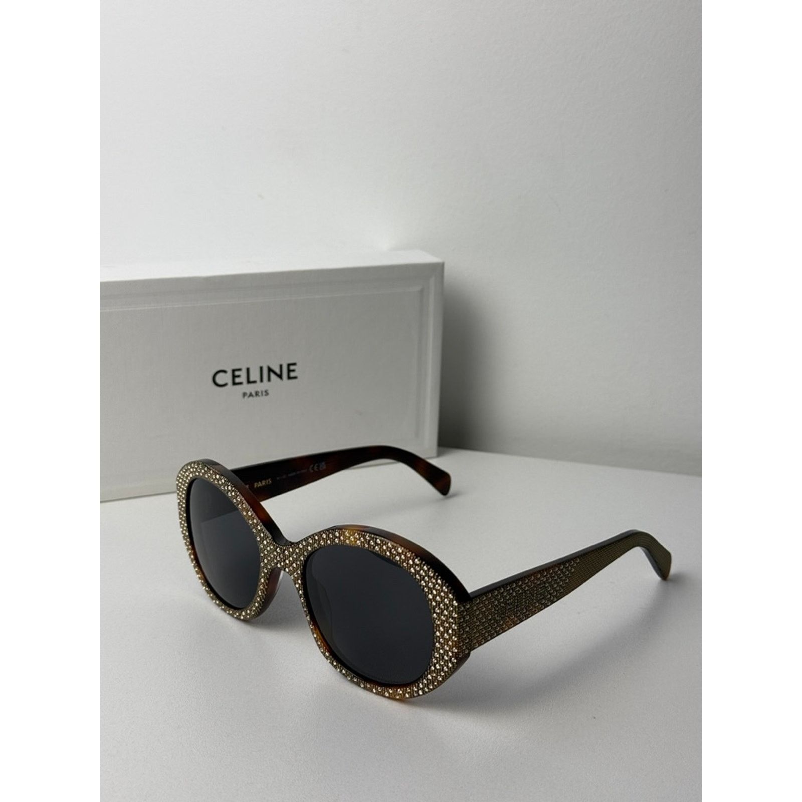 Celine NEW Celine CL4240IS Brown Crystal Sunglasses $1050 Size ONE SIZE - 6 Thumbnail