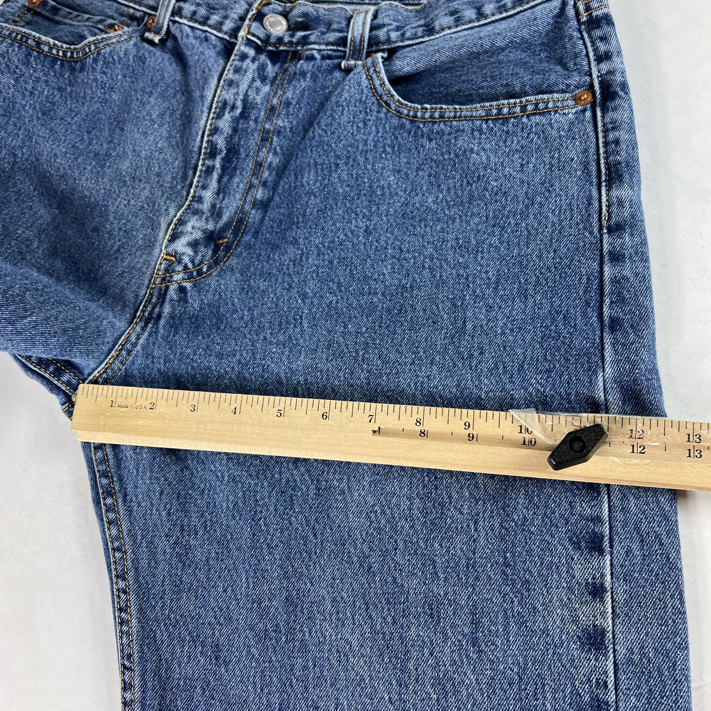 Levi's Levi's Jeans 505 Regular Straight Blue Faded Cotton Denim Size US 36 / EU 52 - 21 Thumbnail